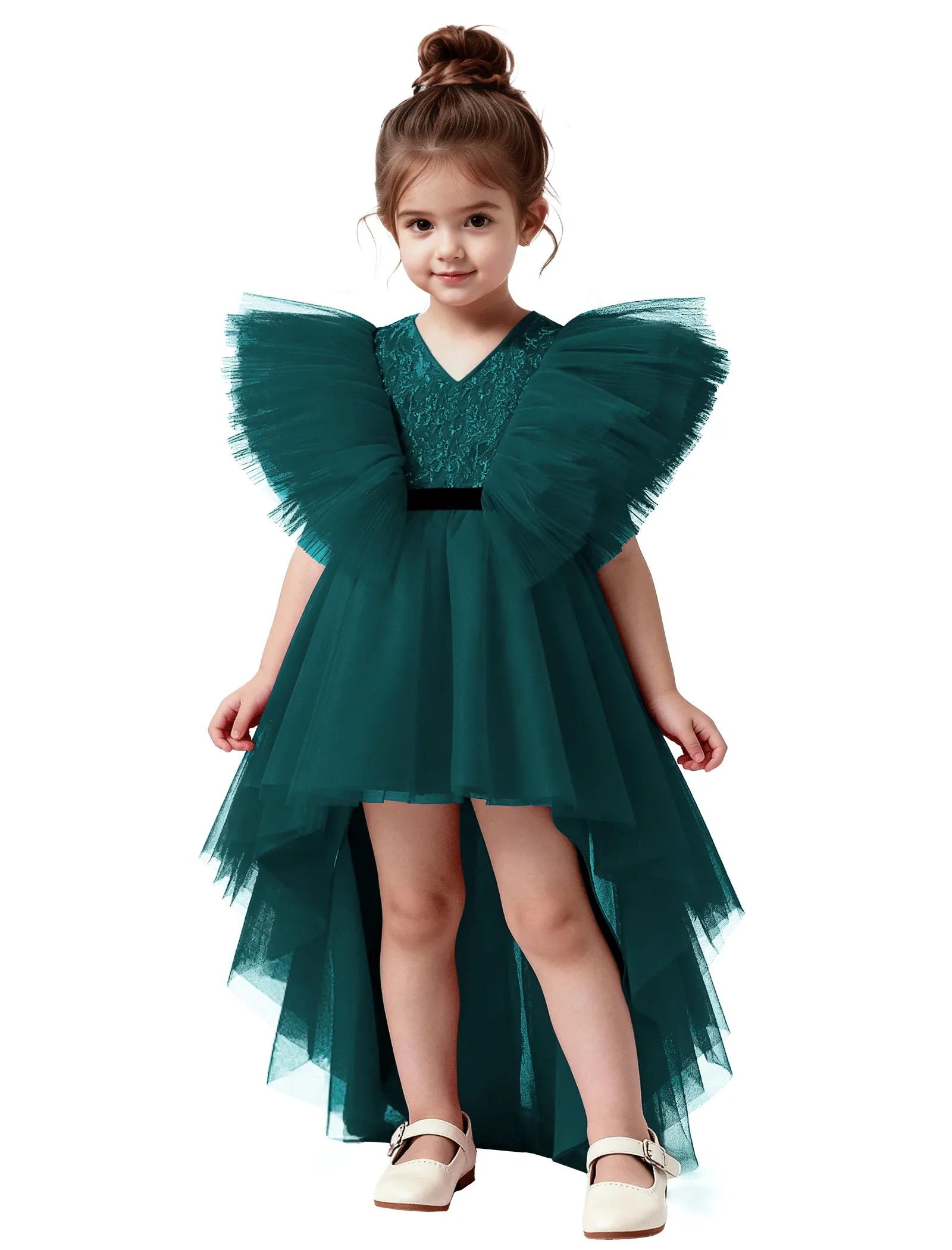Statement Butterfly Sleeve Dress for Girls