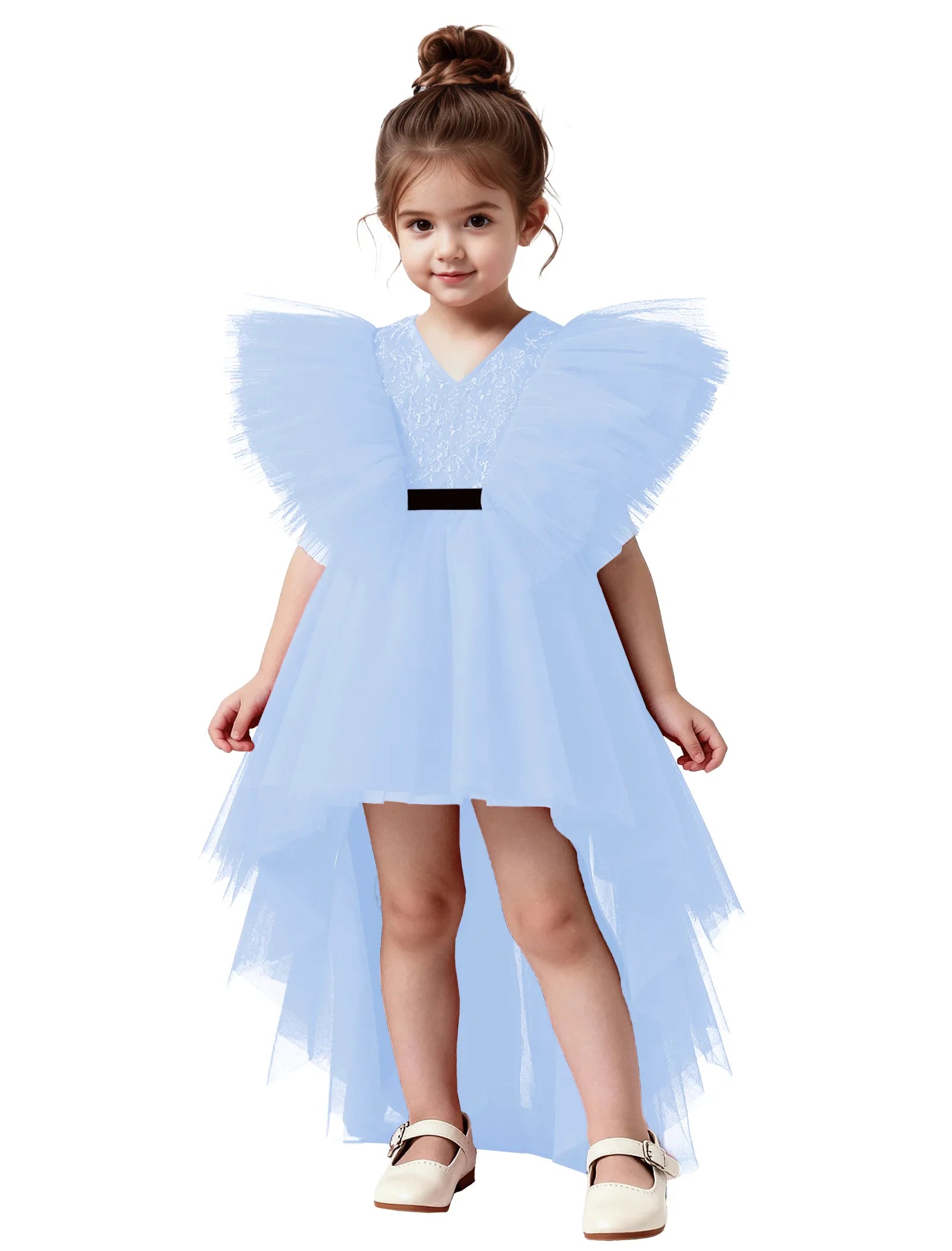 Statement Butterfly Sleeve Dress for Girls
