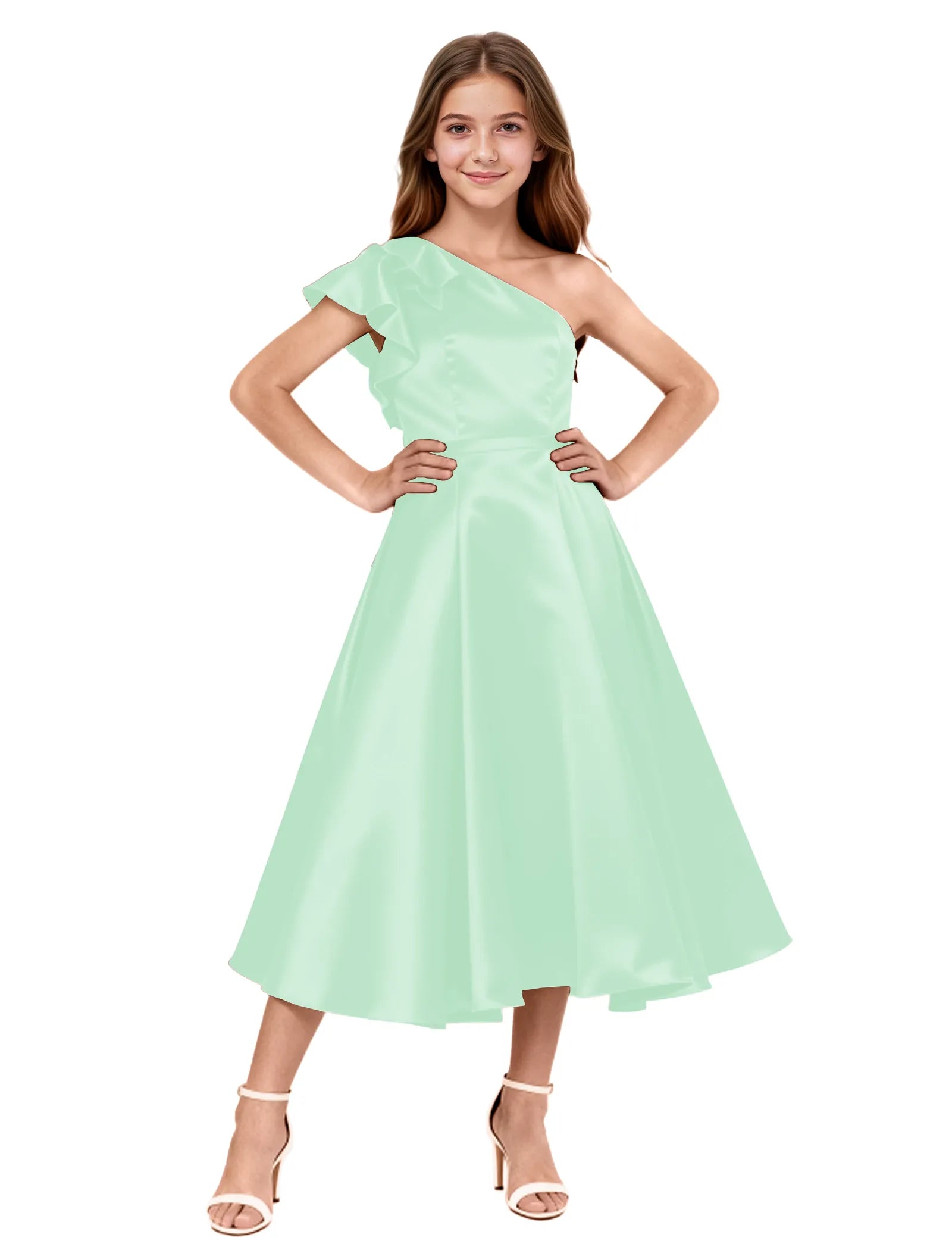 Vestido de princesa sin mangas de encaje