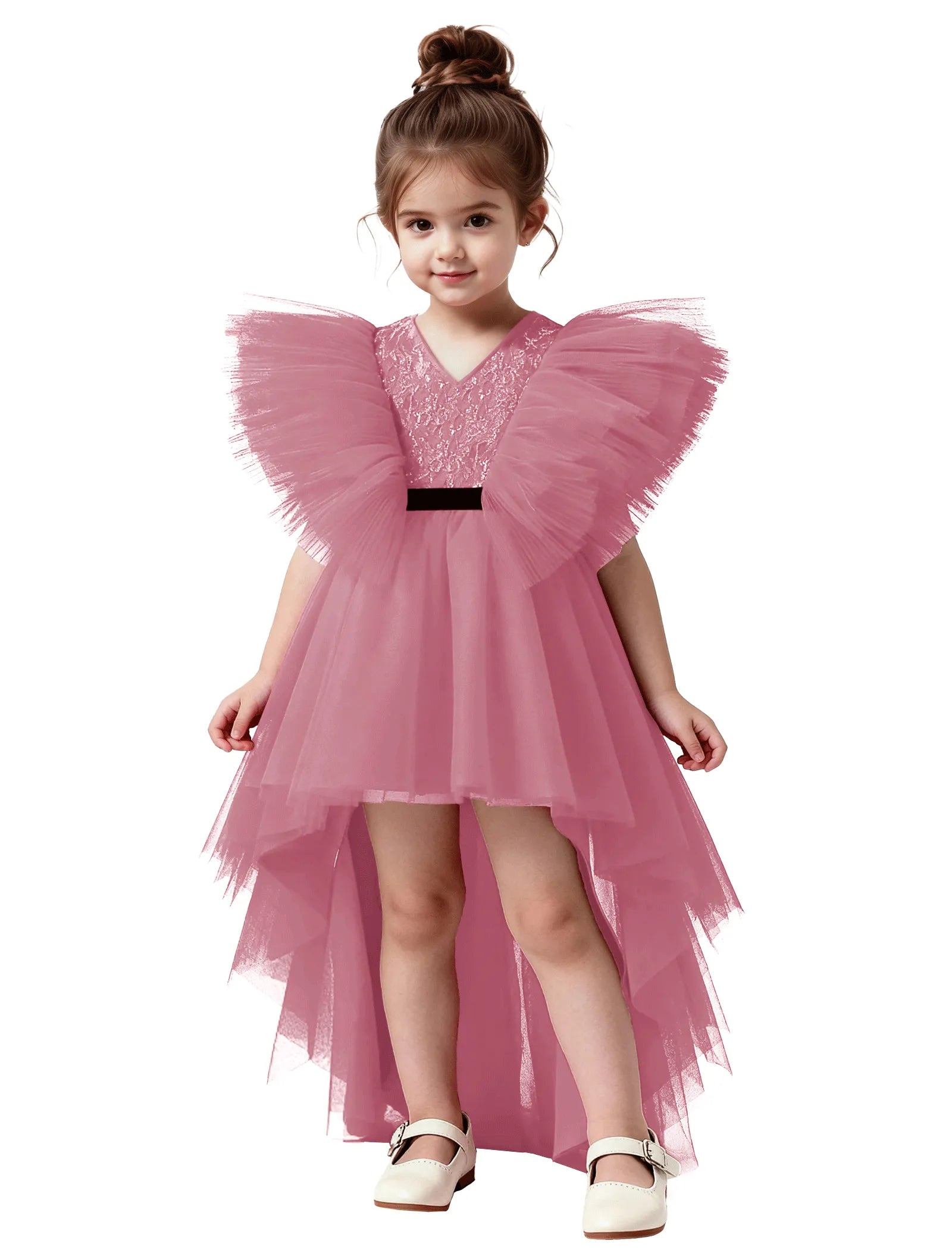 Statement Butterfly Sleeve Dress for Girls