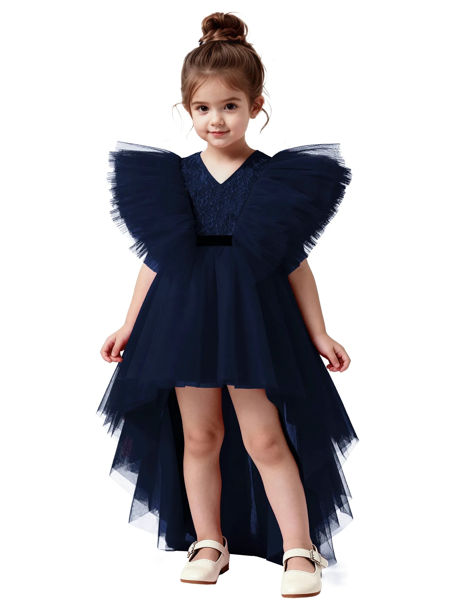 Statement Butterfly Sleeve Dress for Girls