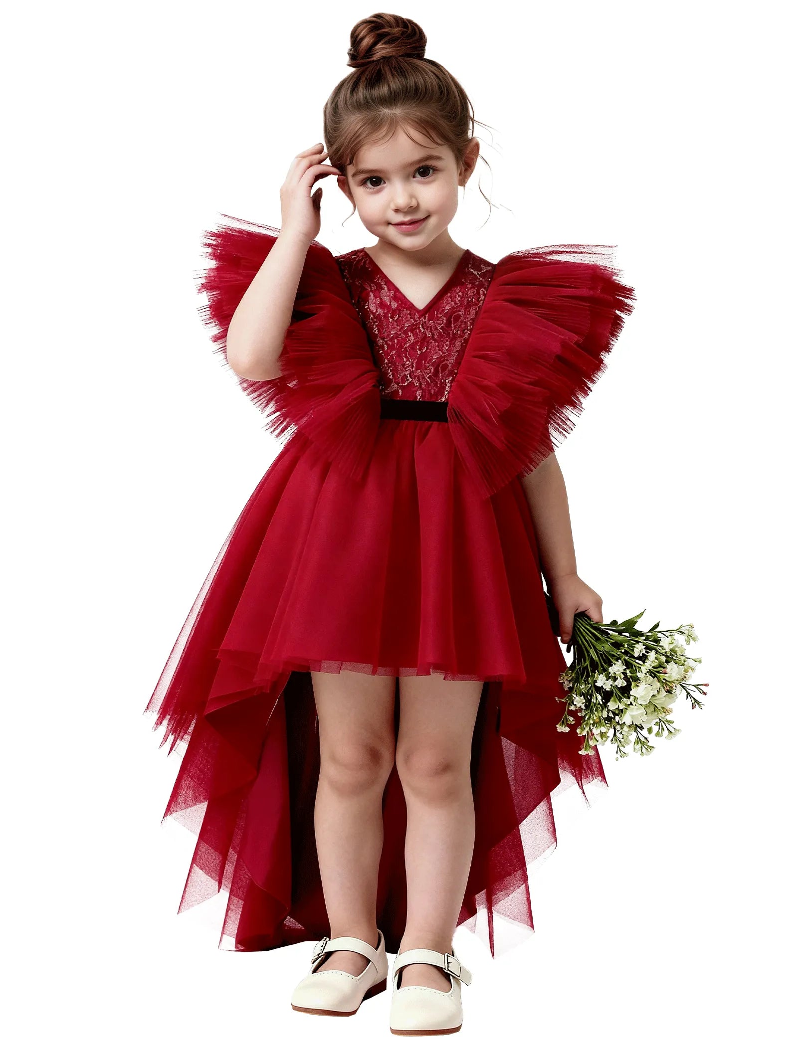 Statement Butterfly Sleeve Dress for Girls