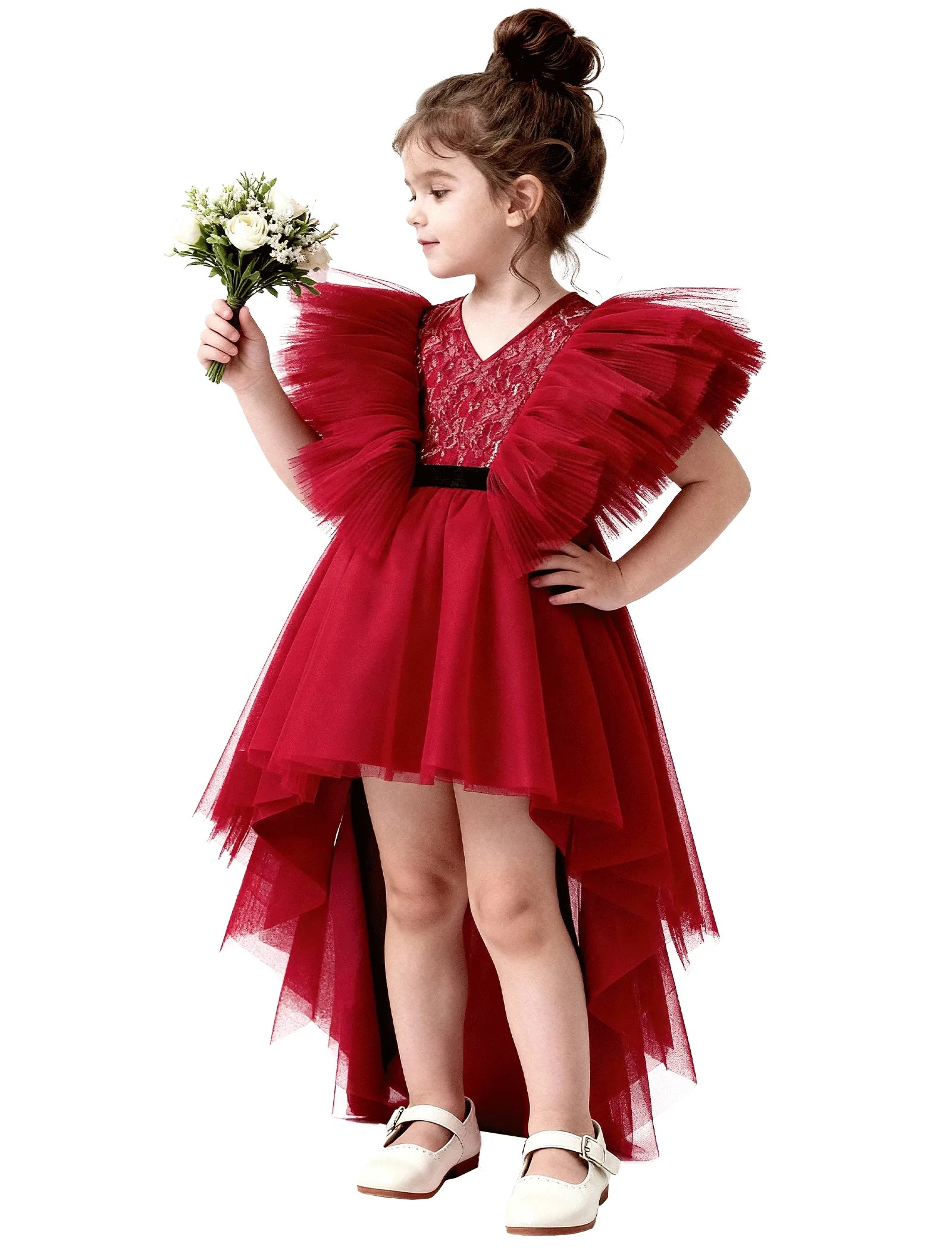 Statement Butterfly Sleeve Dress for Girls