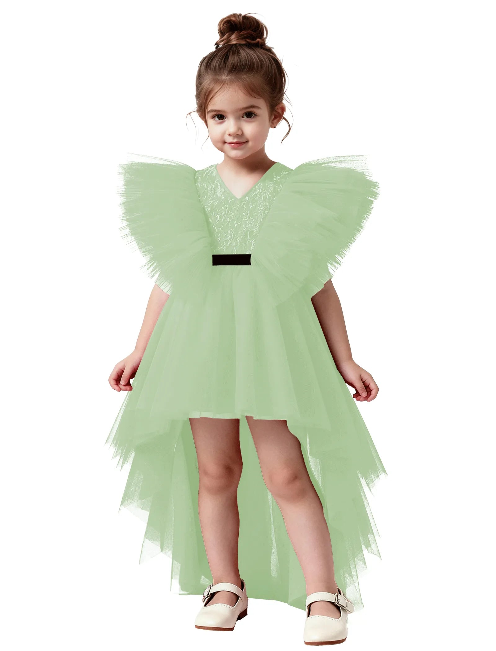 Statement Butterfly Sleeve Dress for Girls