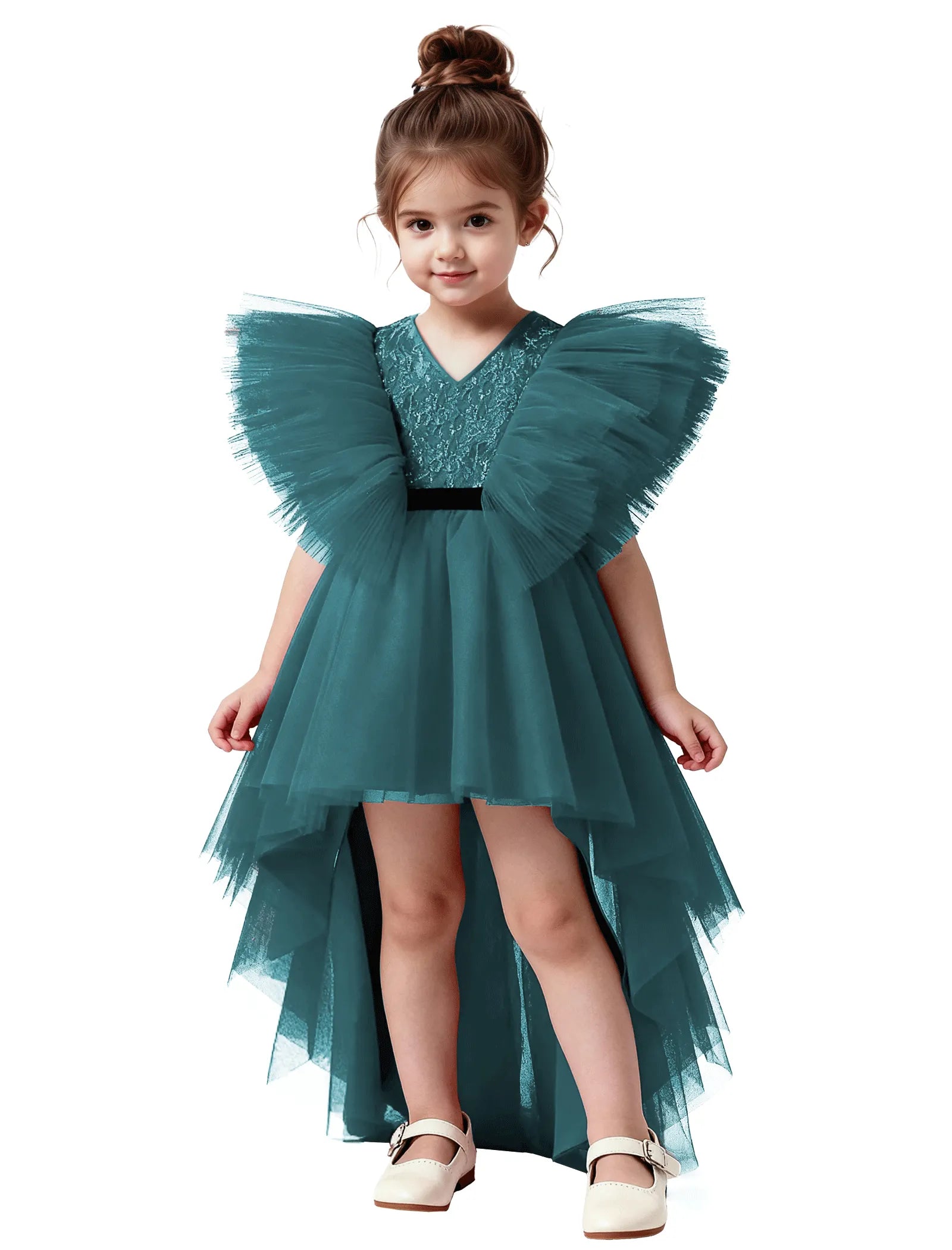 Statement Butterfly Sleeve Dress for Girls