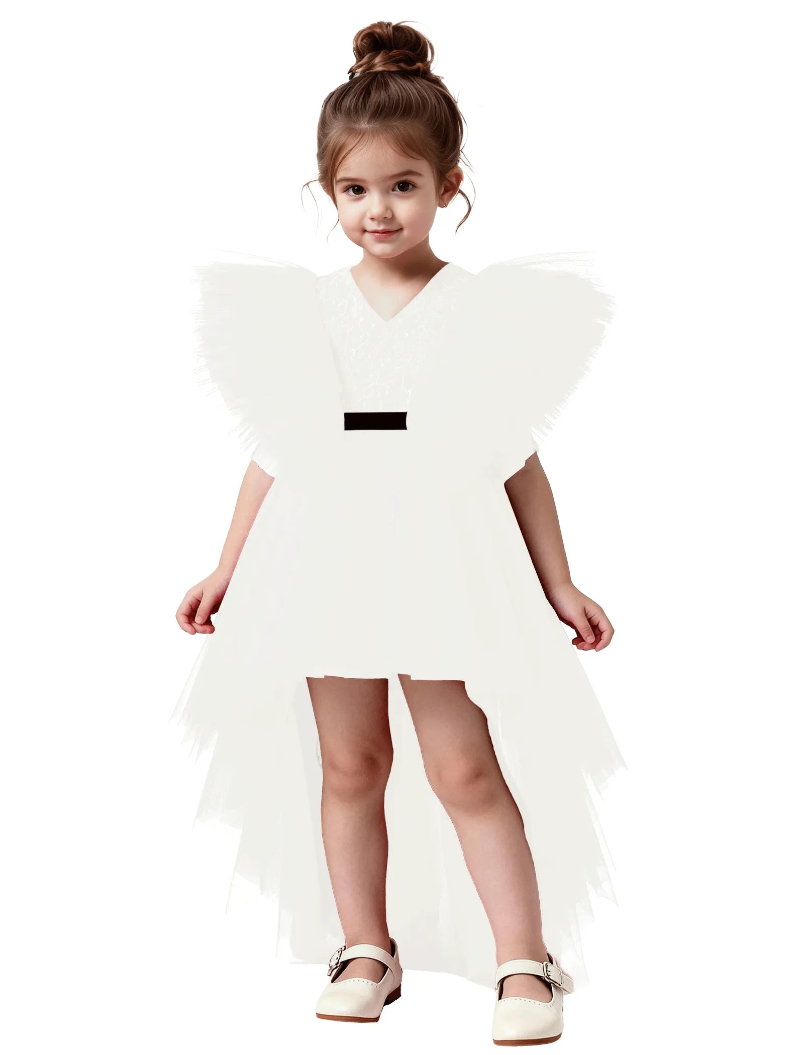 Statement Butterfly Sleeve Dress for Girls