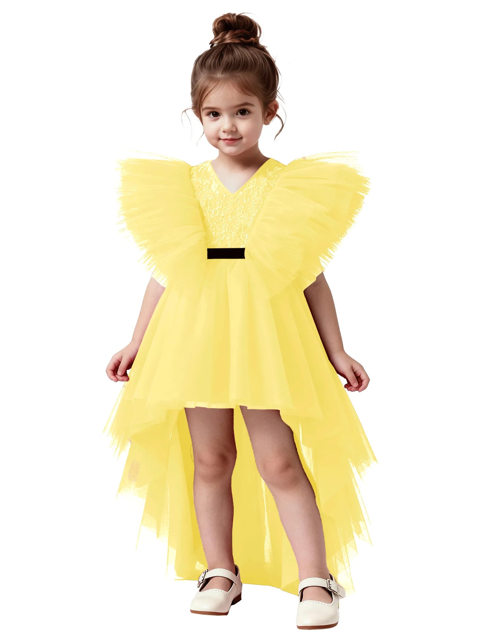 Statement Butterfly Sleeve Dress for Girls