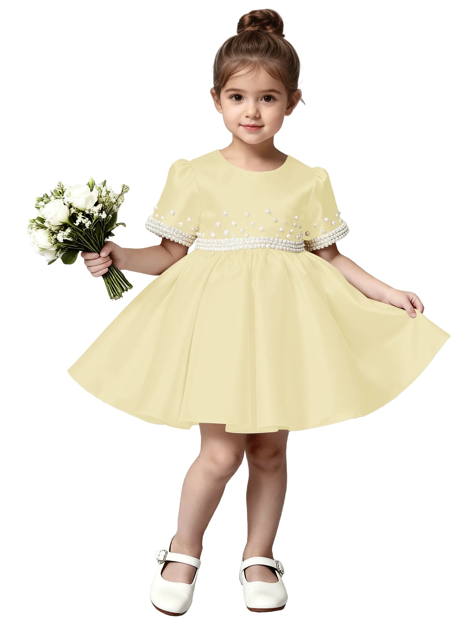 Vestido de princesa sin mangas de encaje