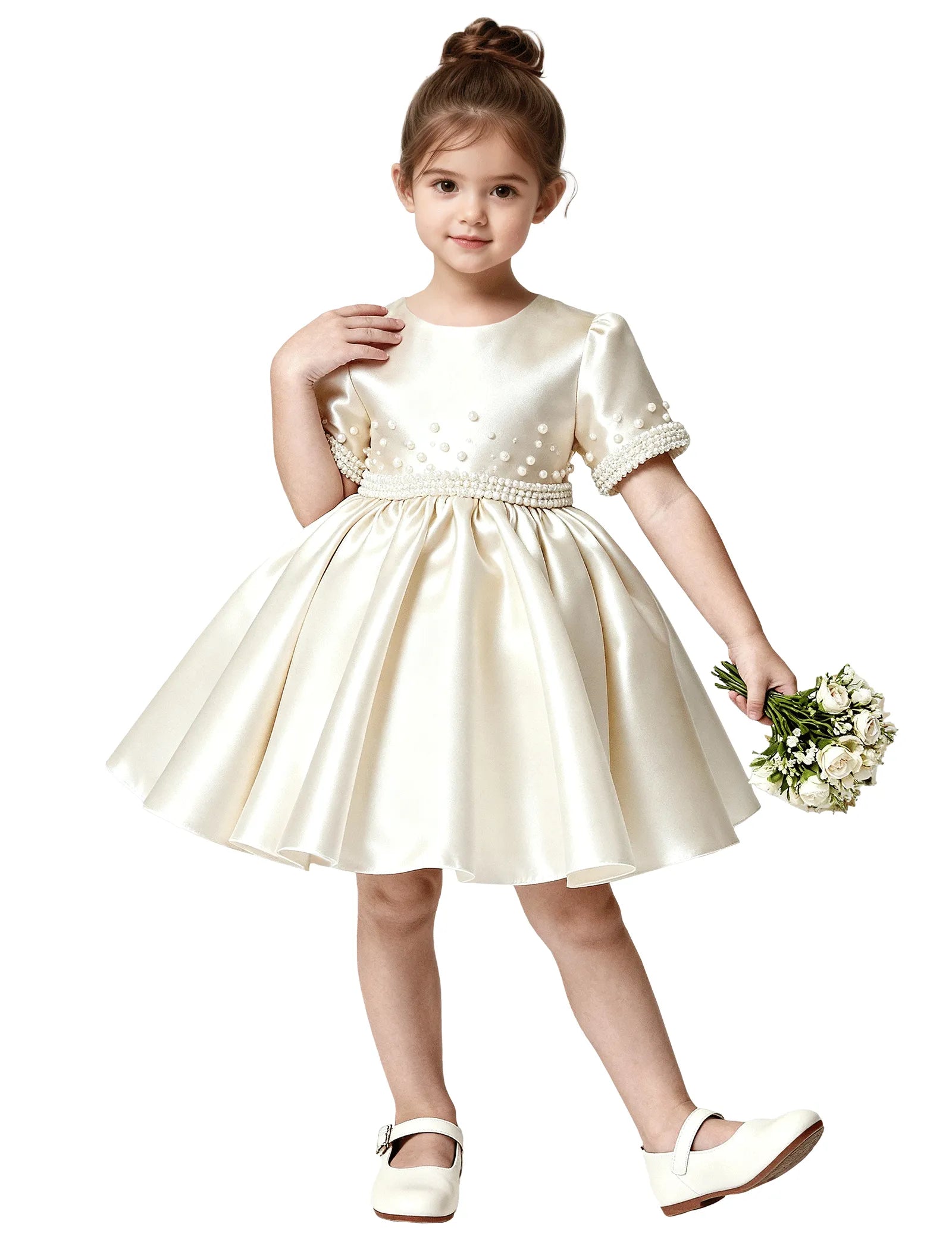 Vestido de princesa sin mangas de encaje