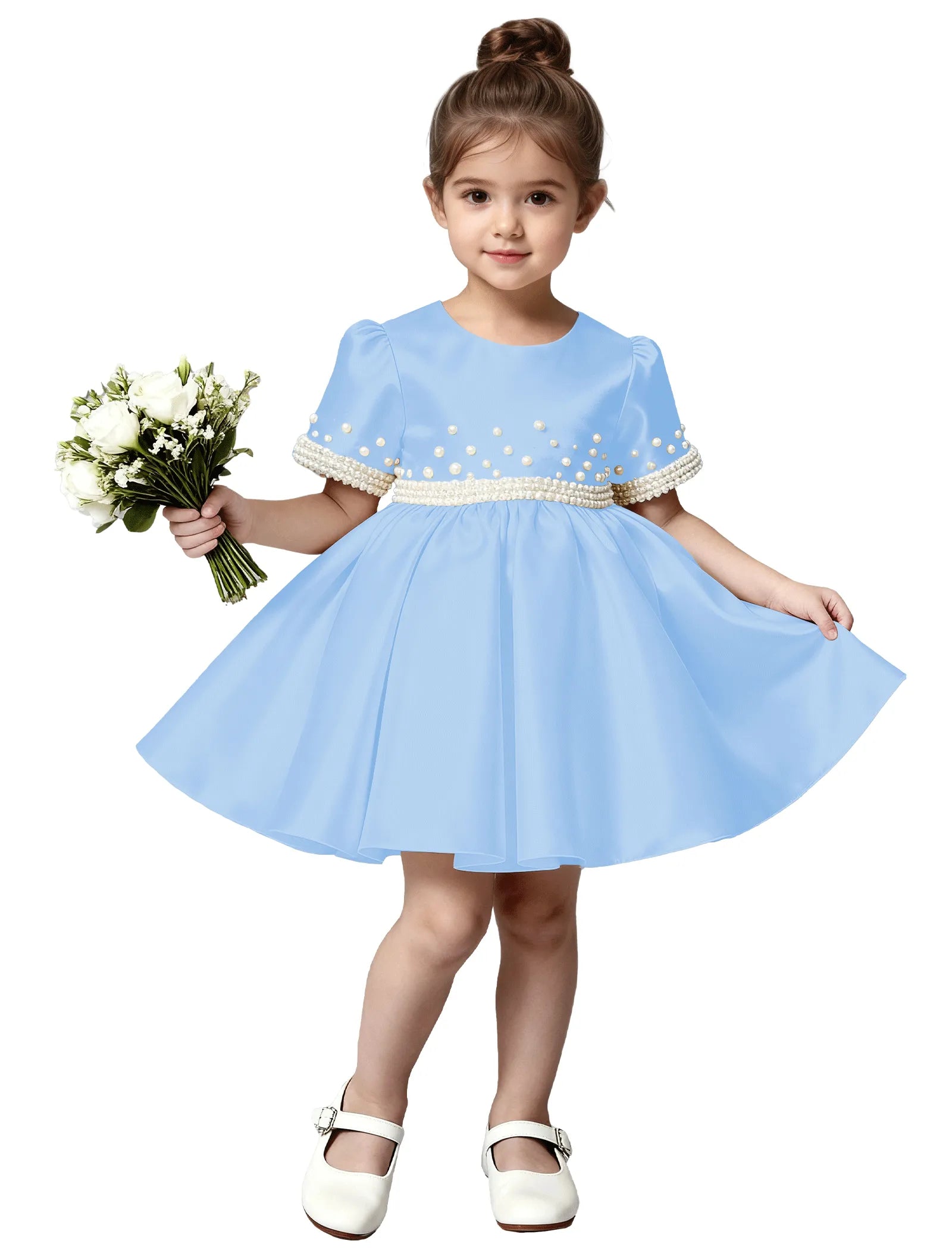 Vestido de princesa sin mangas de encaje