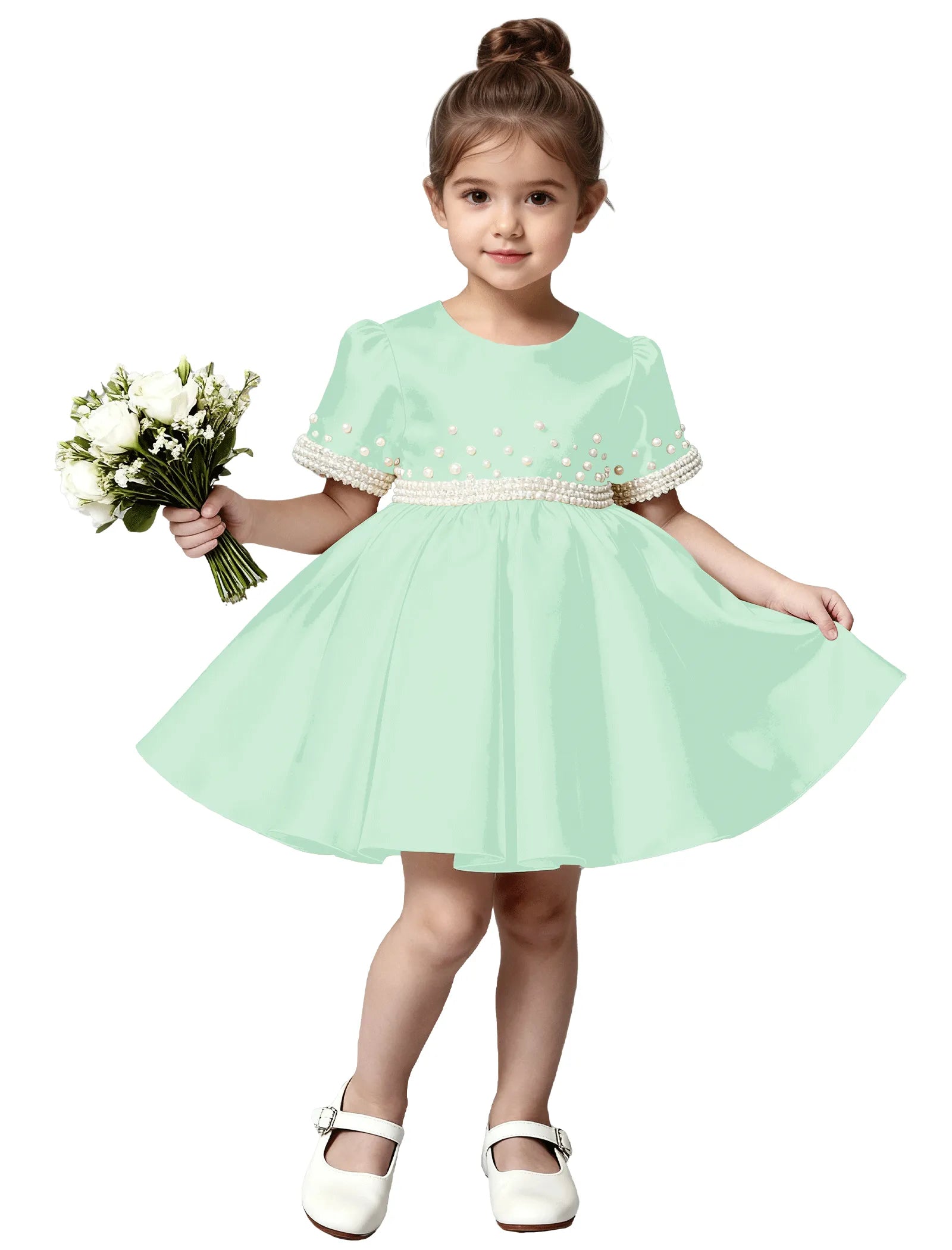Vestido de princesa sin mangas de encaje