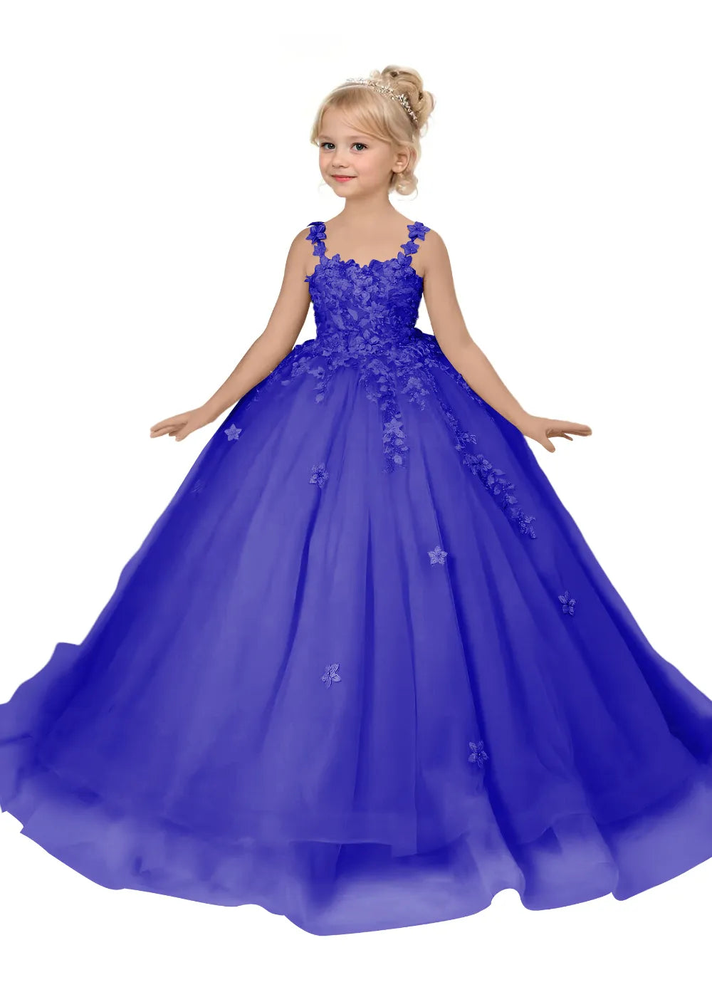 Floral Embroidered Princess Dress