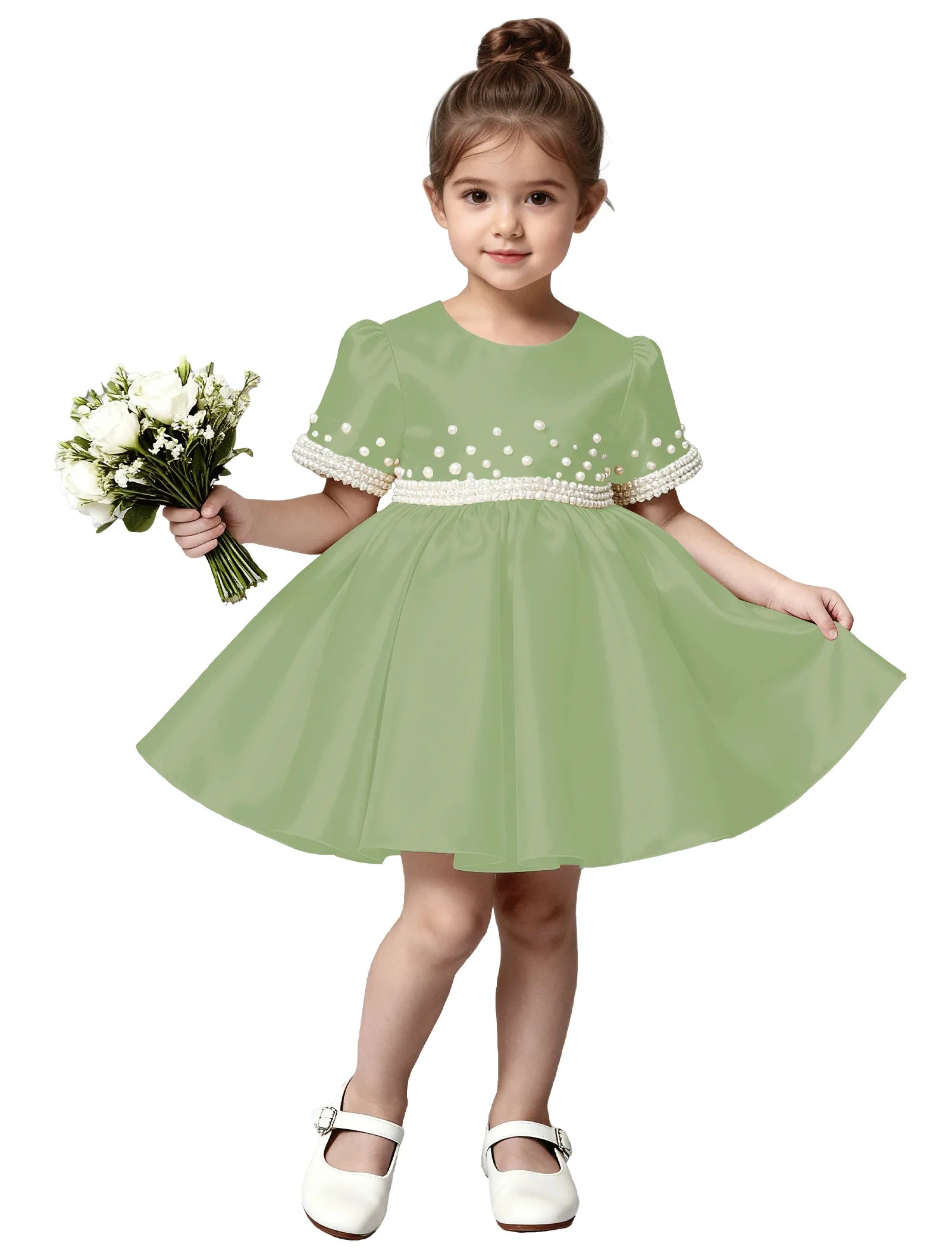 Vestido de princesa sin mangas de encaje