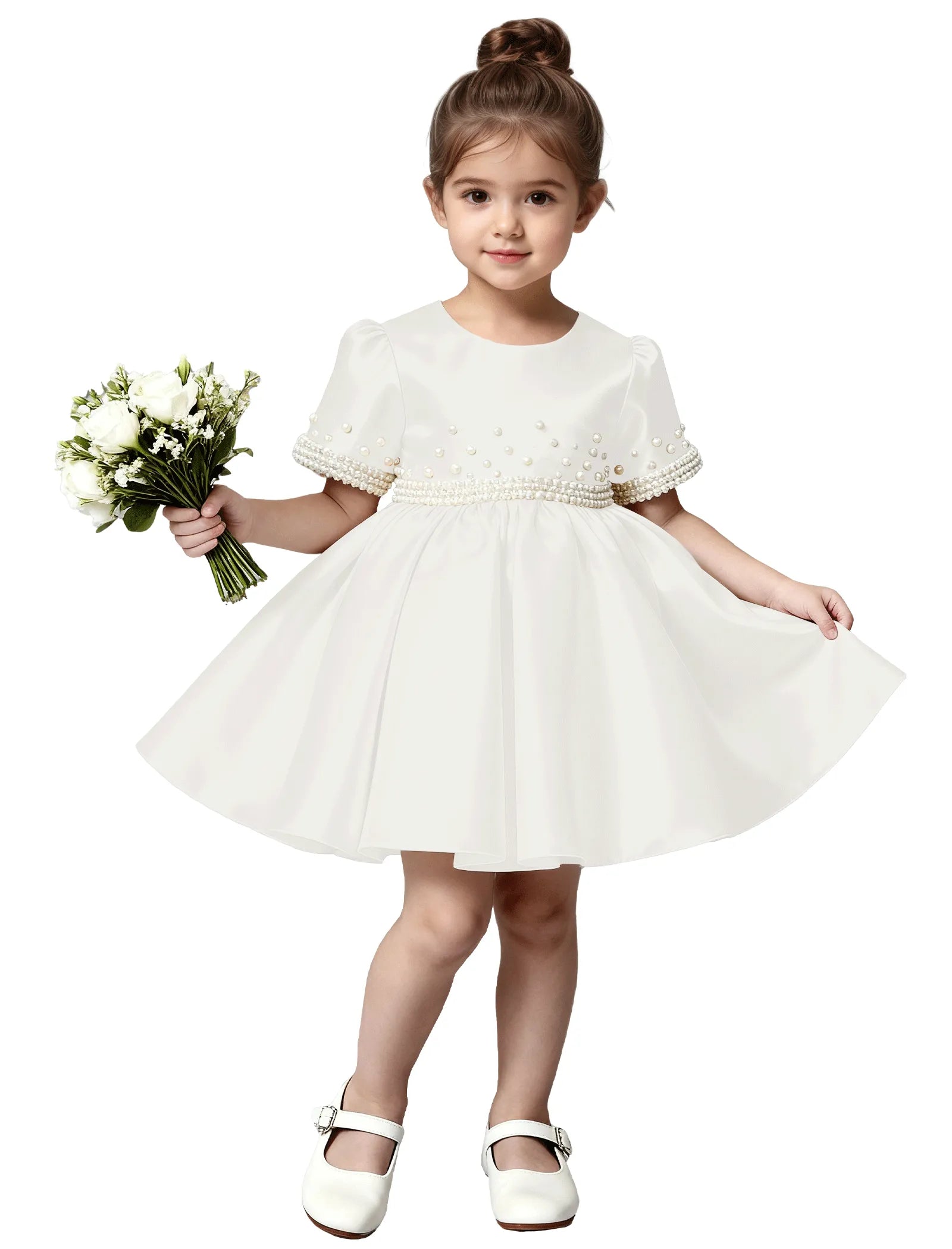 Vestido de princesa sin mangas de encaje