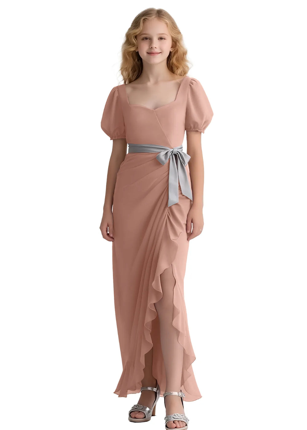 Long Chiffon Junior Bridesmaid Dresses