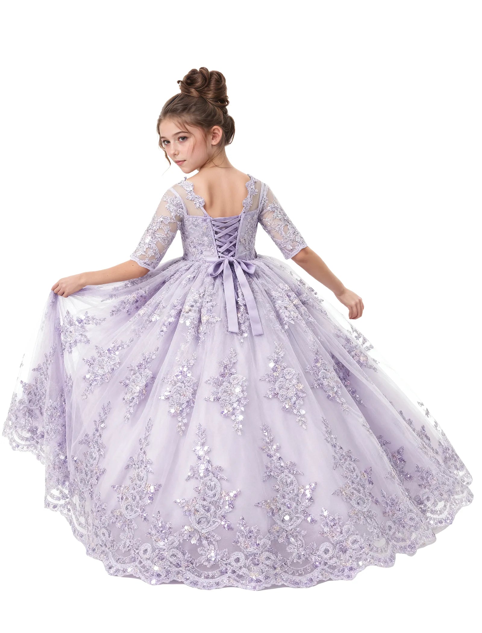 Pitsiline õlgadeta printsessikleit