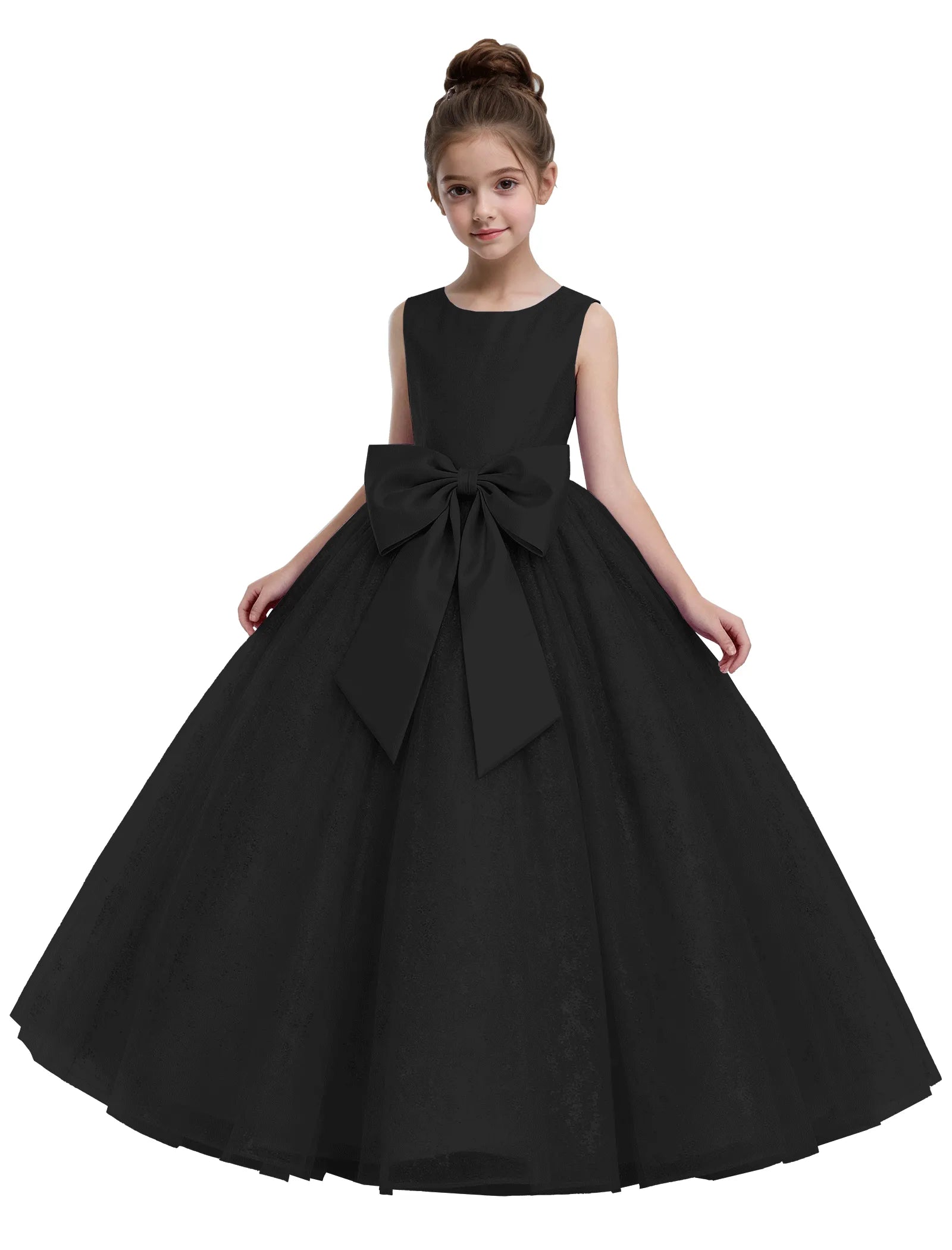 Fairy Dust Tulle Princess Gown With Satin Bow