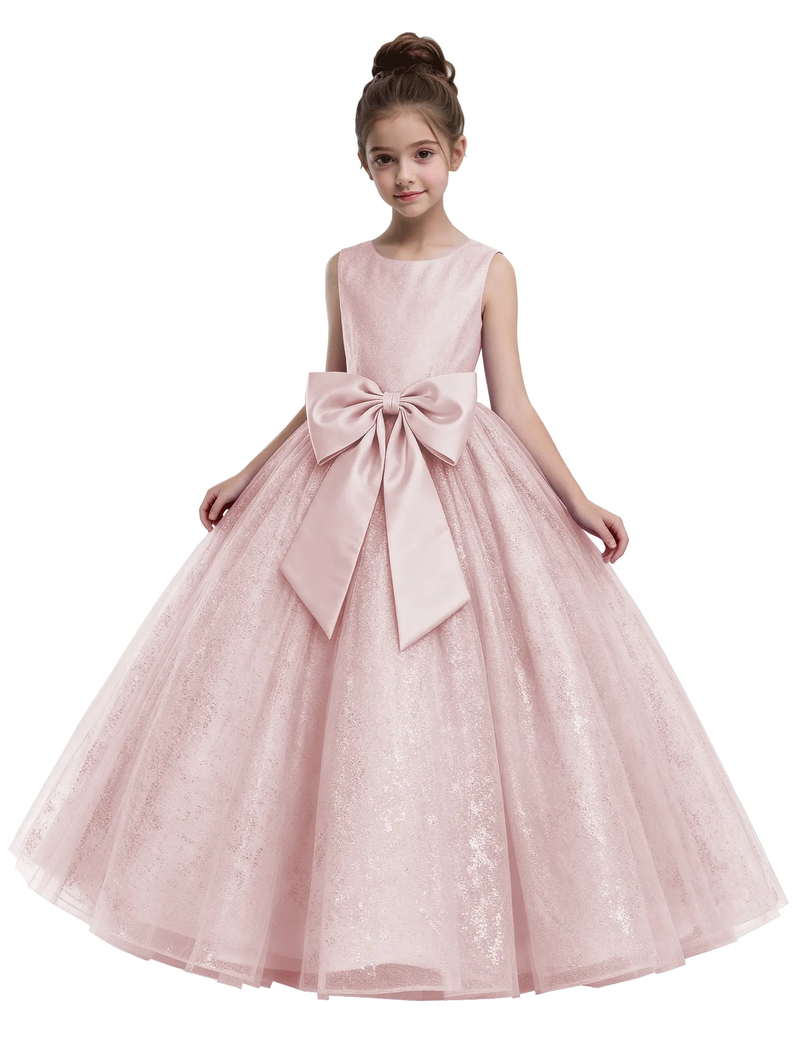 Fairy Dust Tulle Princess Gown With Satin Bow