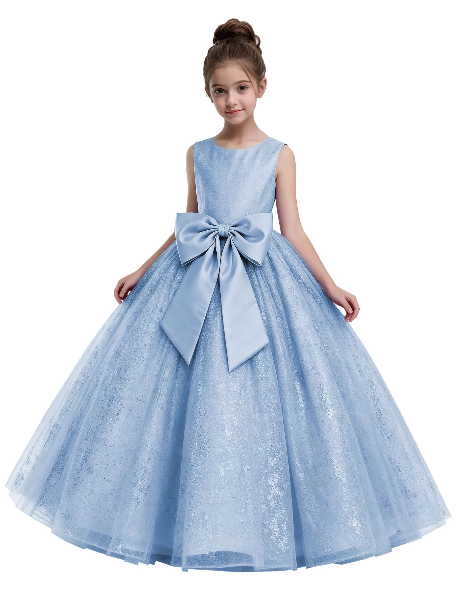 Fairy Dust Tulle Princess Gown With Satin Bow
