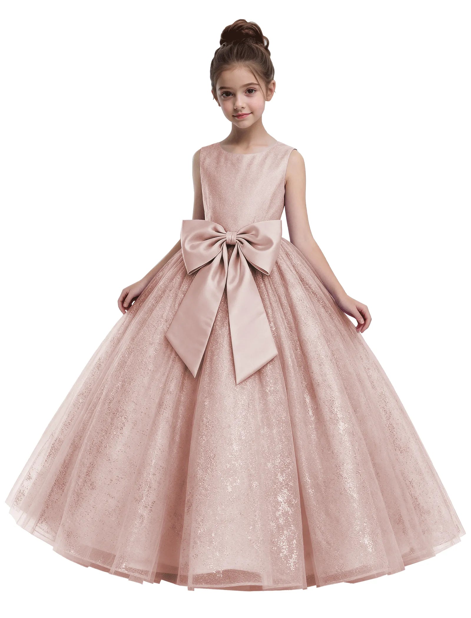 Fairy Dust Tulle Princess Gown With Satin Bow