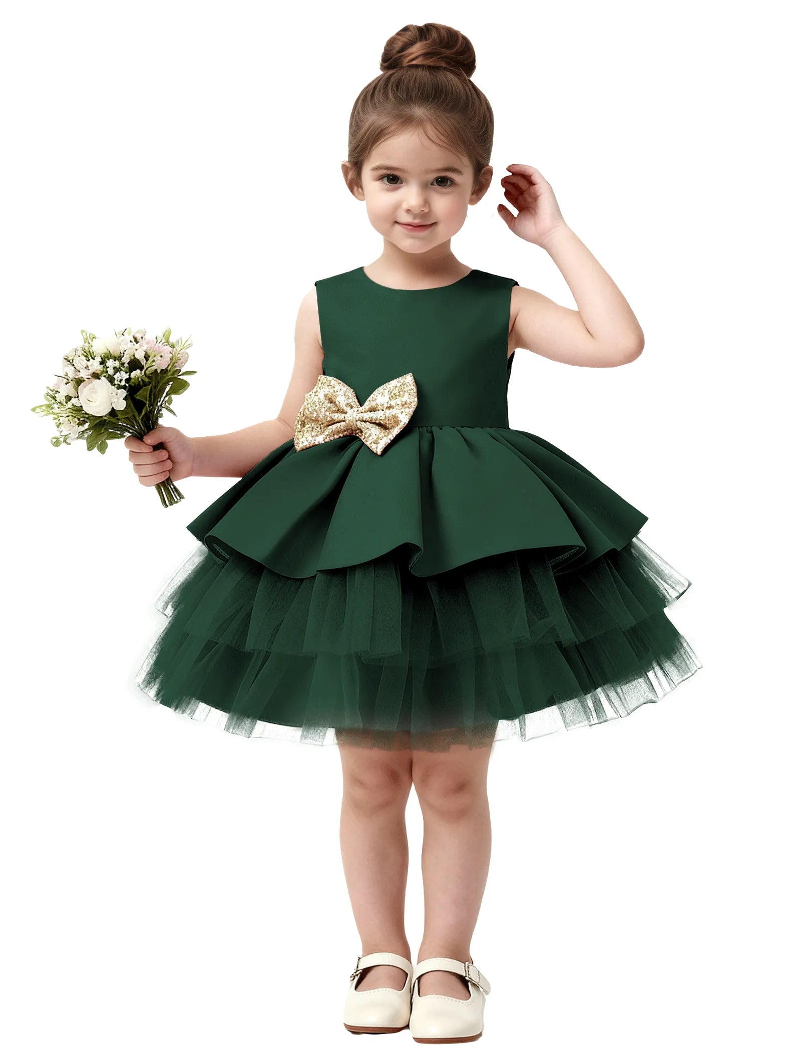 Vestido de princesa sin mangas de encaje