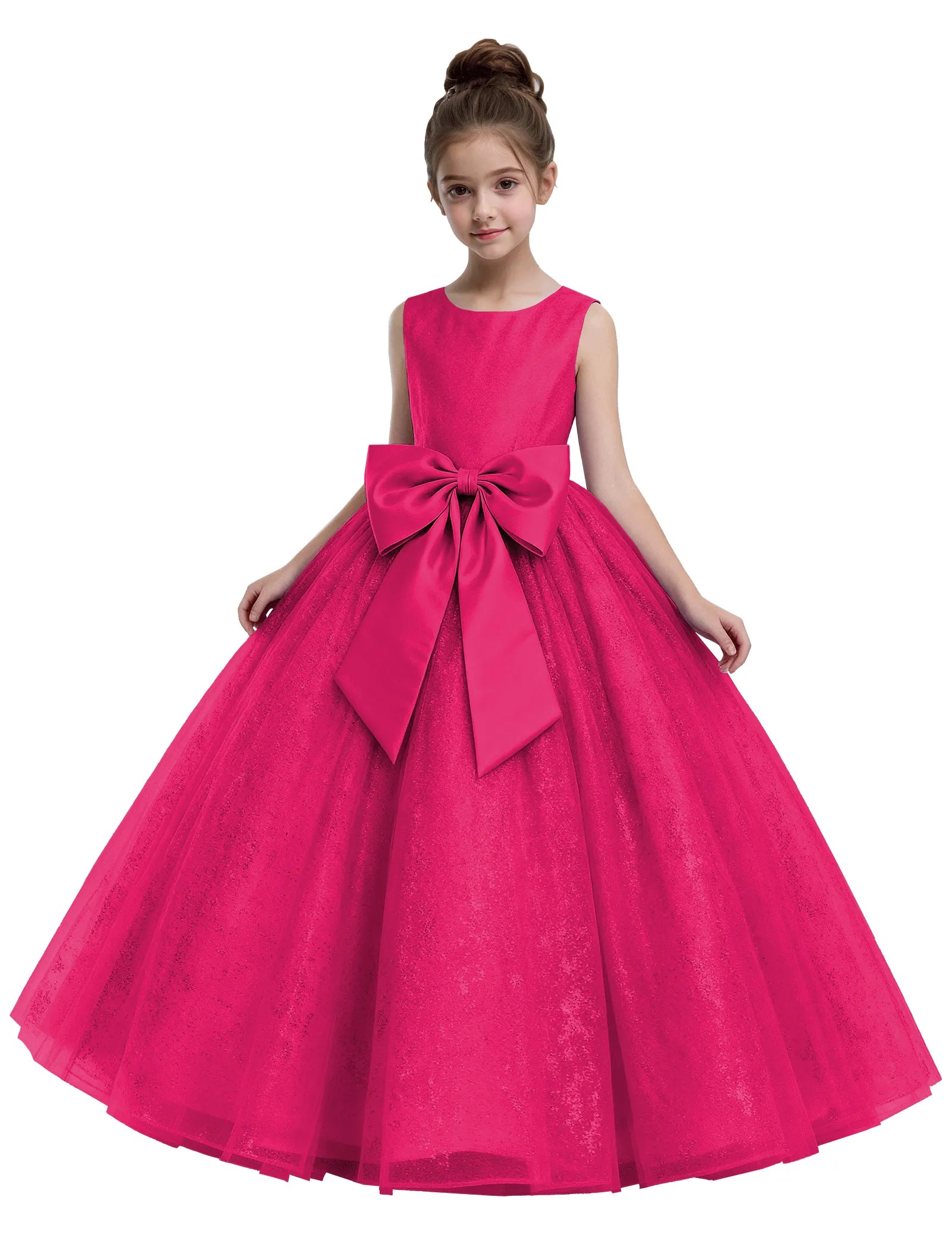 Fairy Dust Tulle Princess Gown With Satin Bow