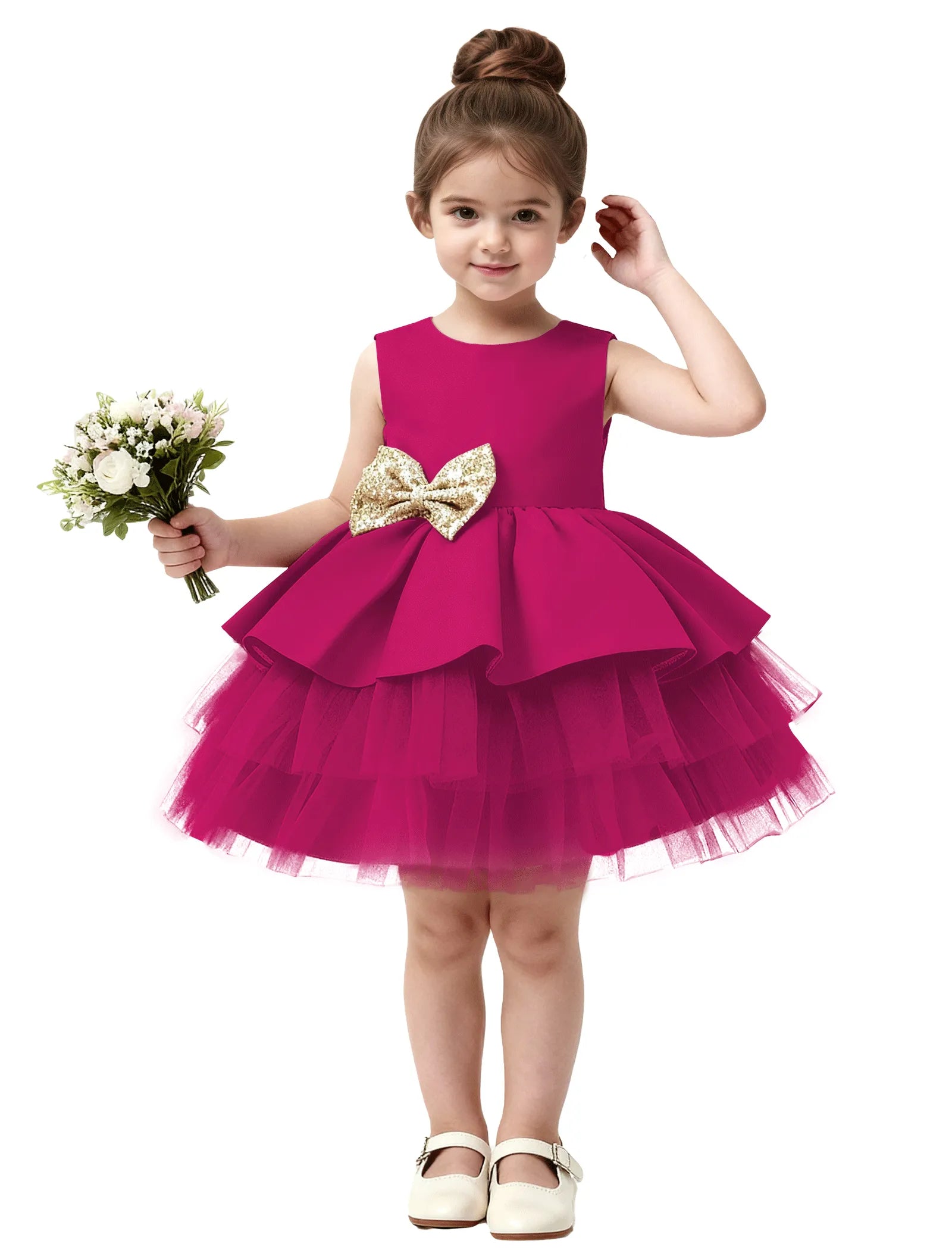 Vestido de princesa sin mangas de encaje