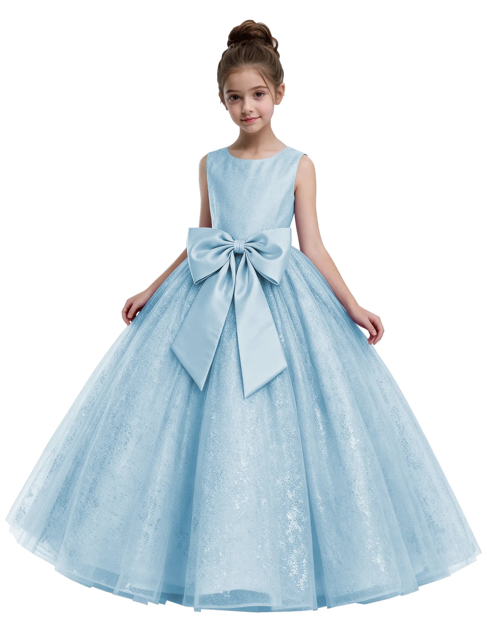 Fairy Dust Tulle Princess Gown With Satin Bow