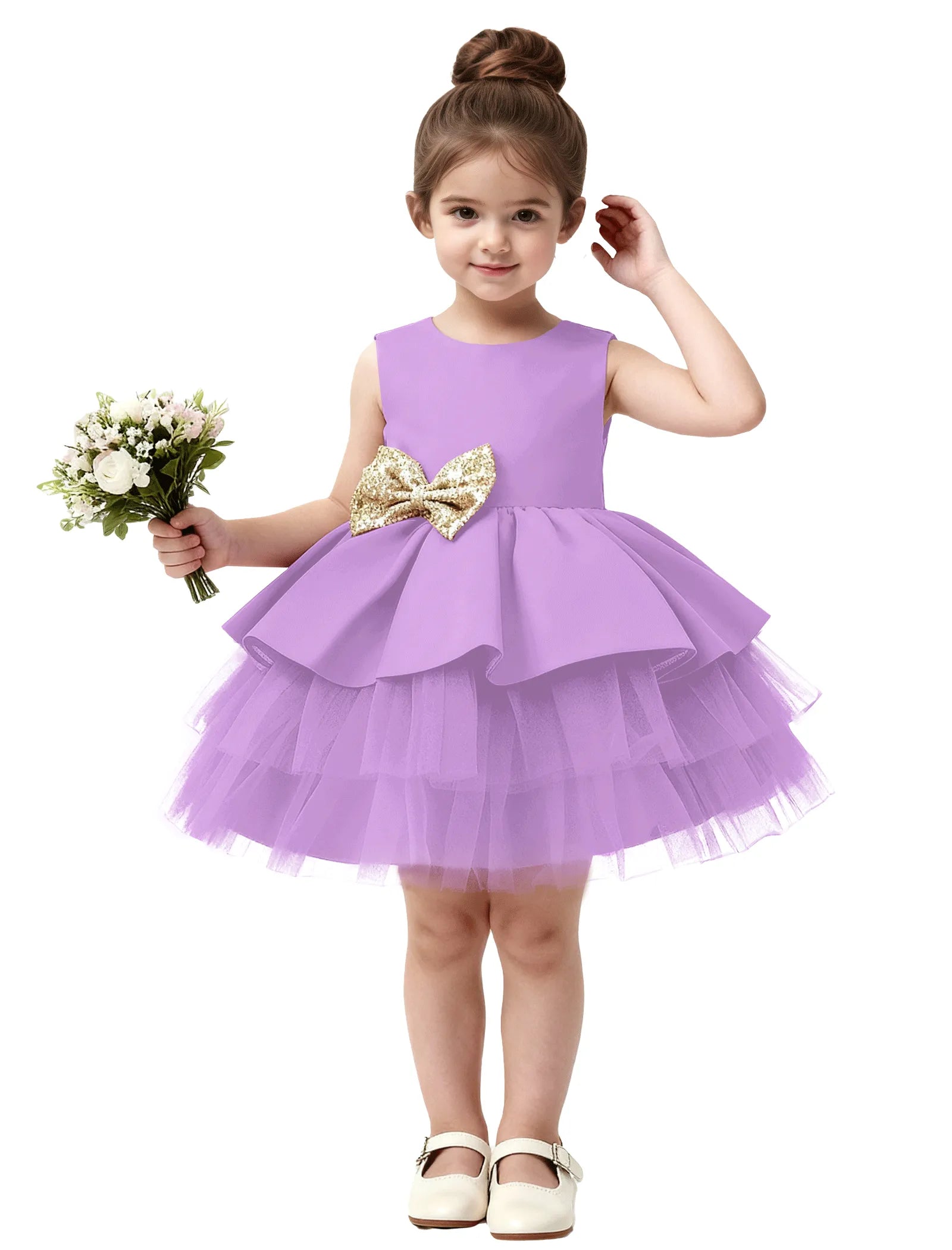 Vestido de princesa sin mangas de encaje