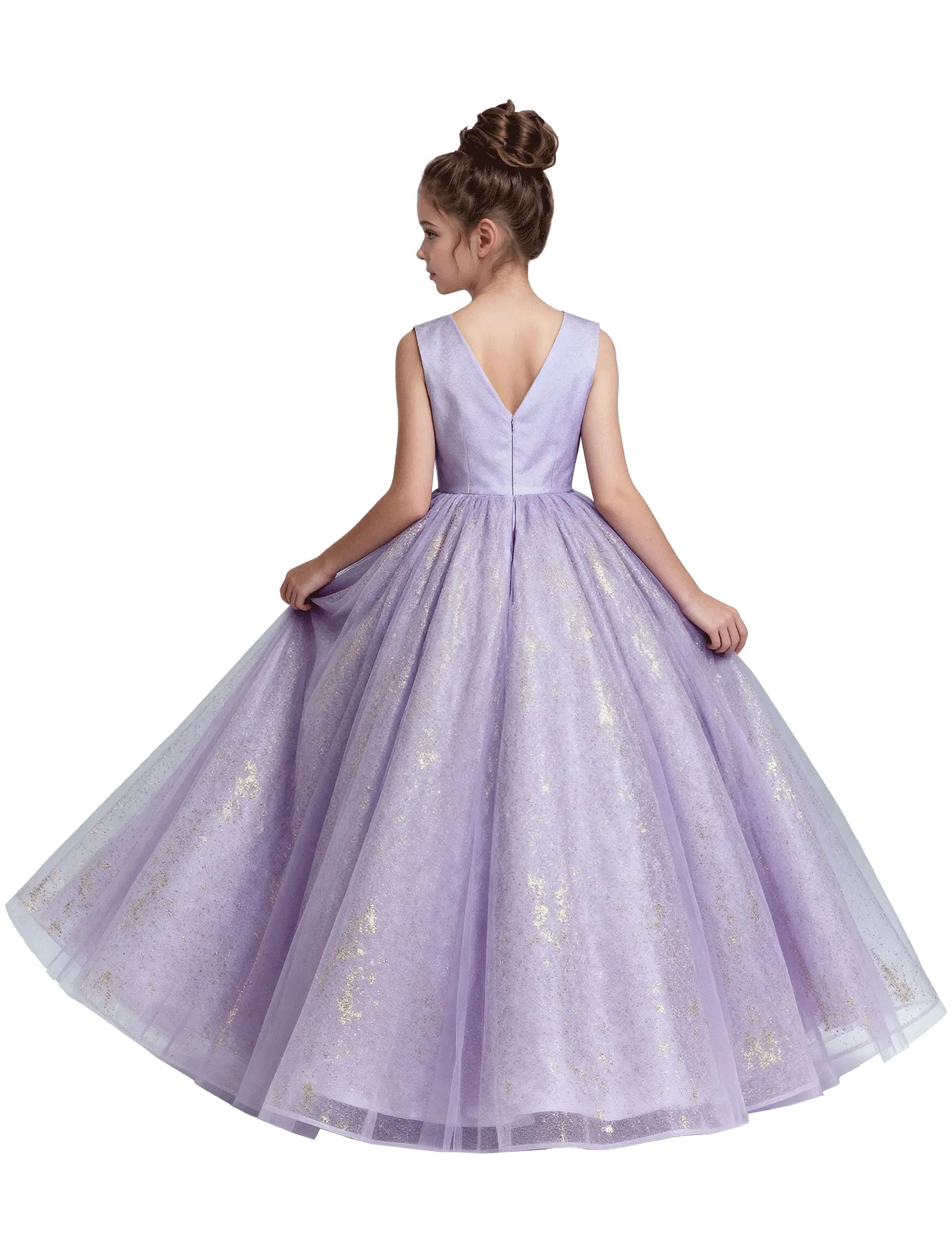 Fairy Dust Tulle Princess Gown With Satin Bow