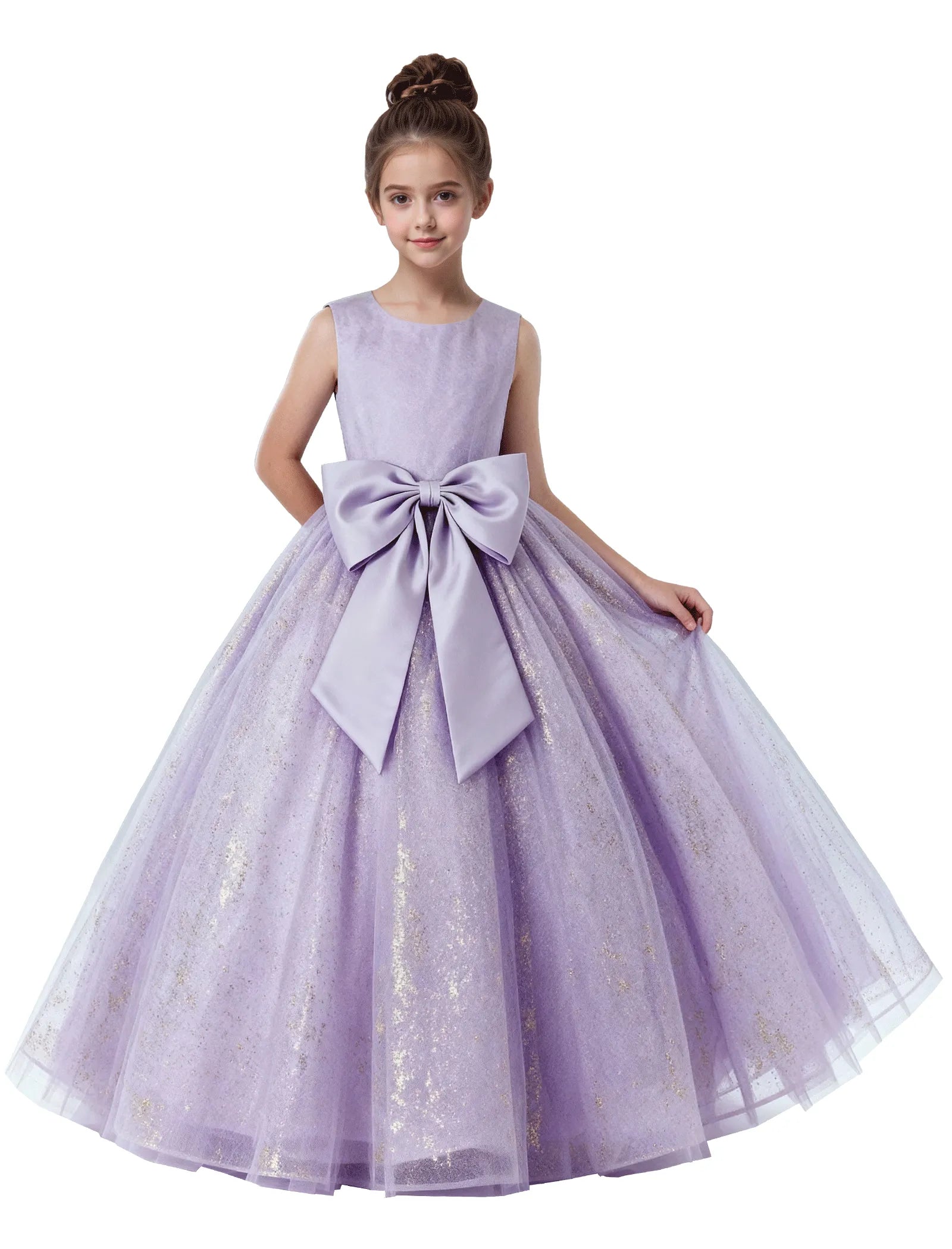 Fairy Dust Tulle Princess Gown With Satin Bow