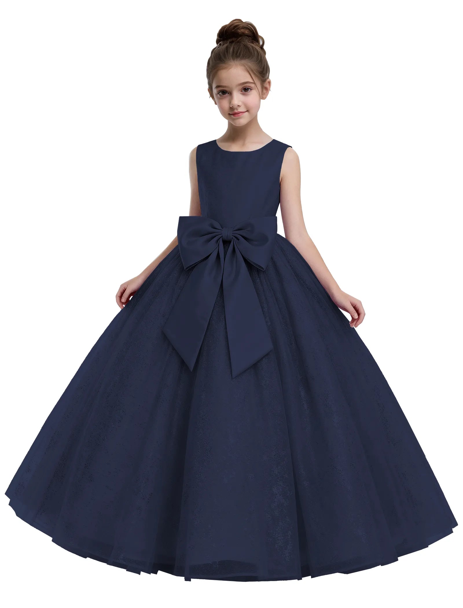 Fairy Dust Tulle Princess Gown With Satin Bow