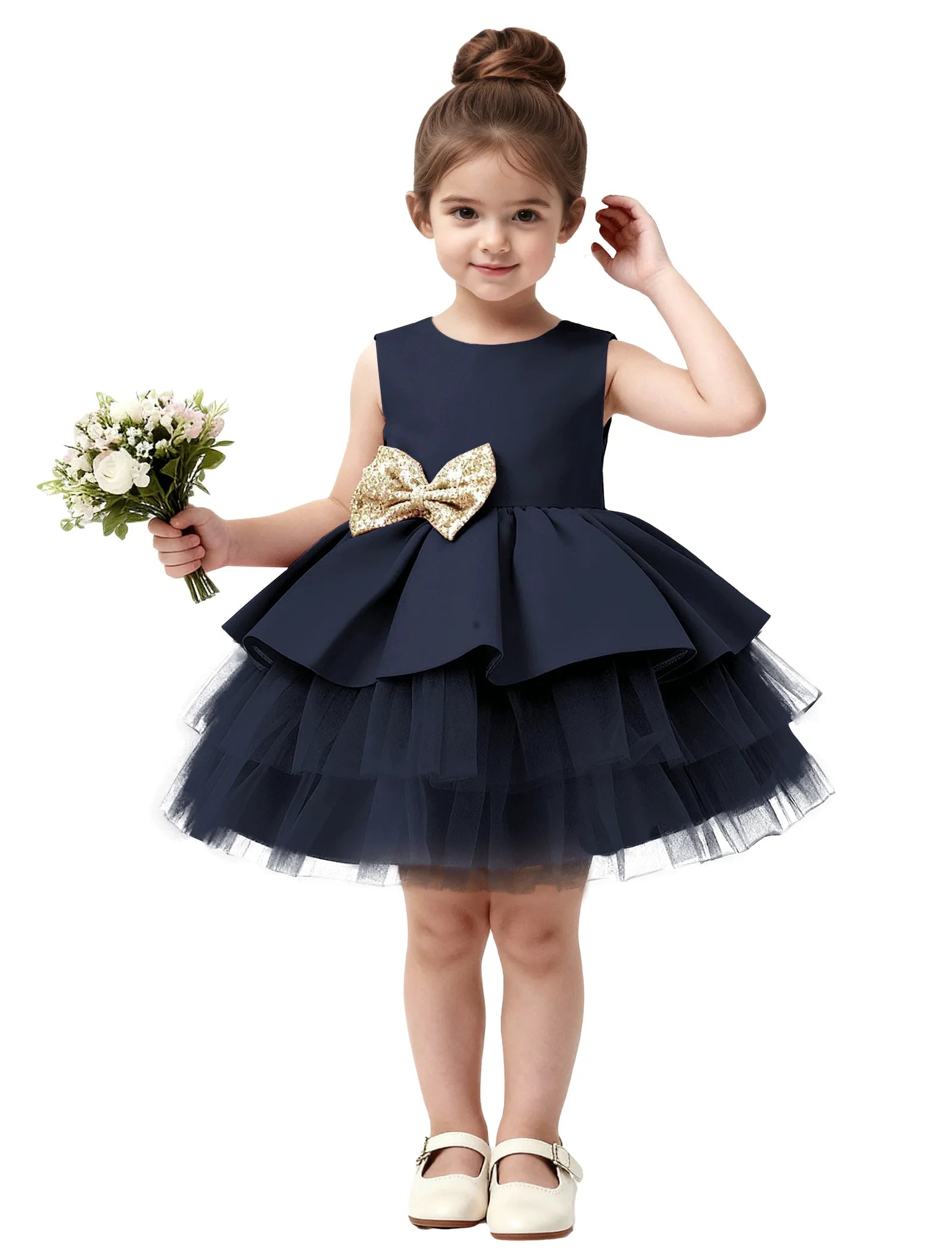 Vestido de princesa sin mangas de encaje