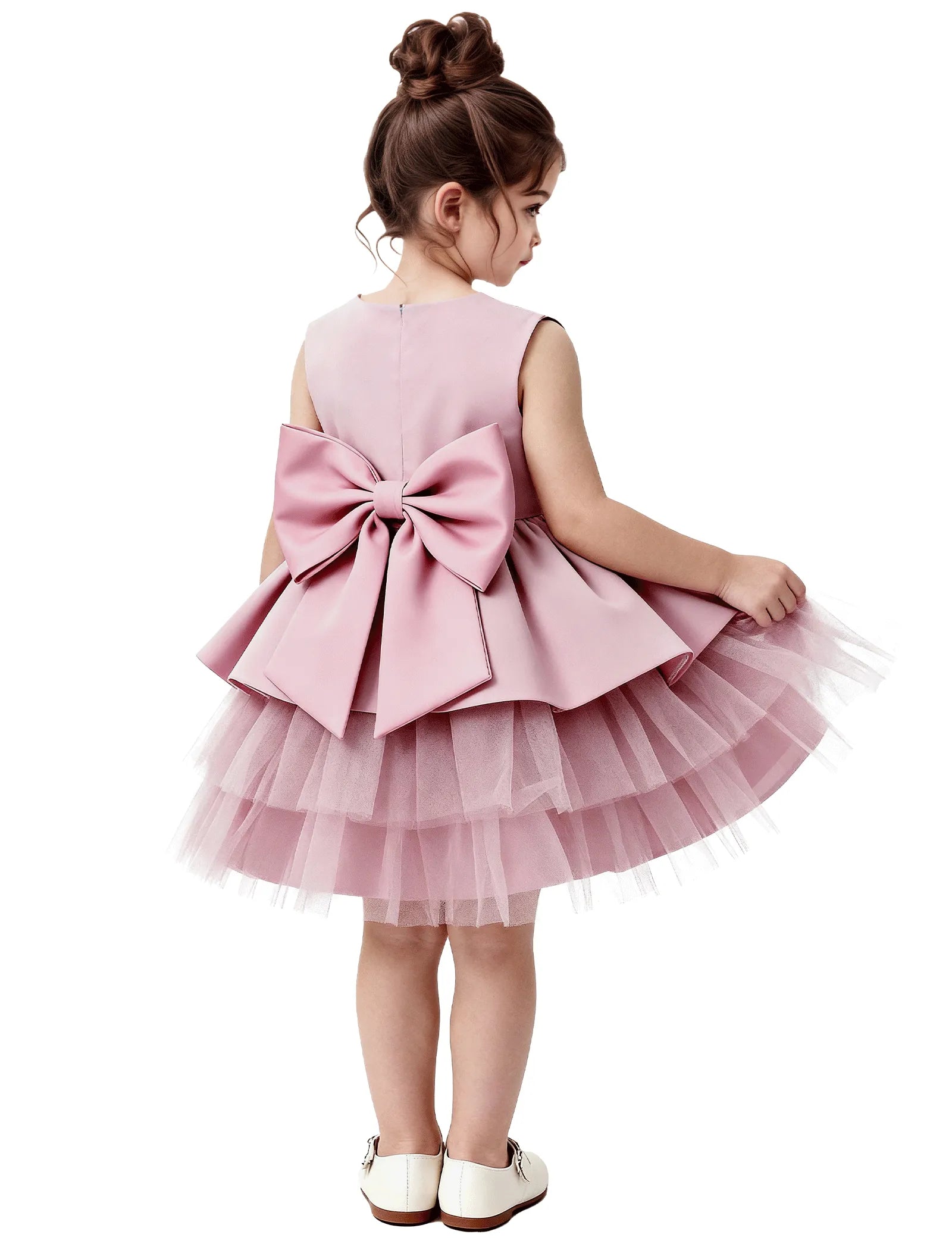 Vestido de princesa sin mangas de encaje
