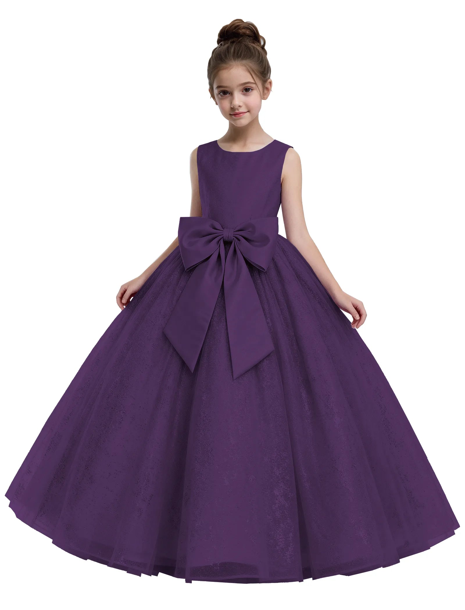 Fairy Dust Tulle Princess Gown With Satin Bow