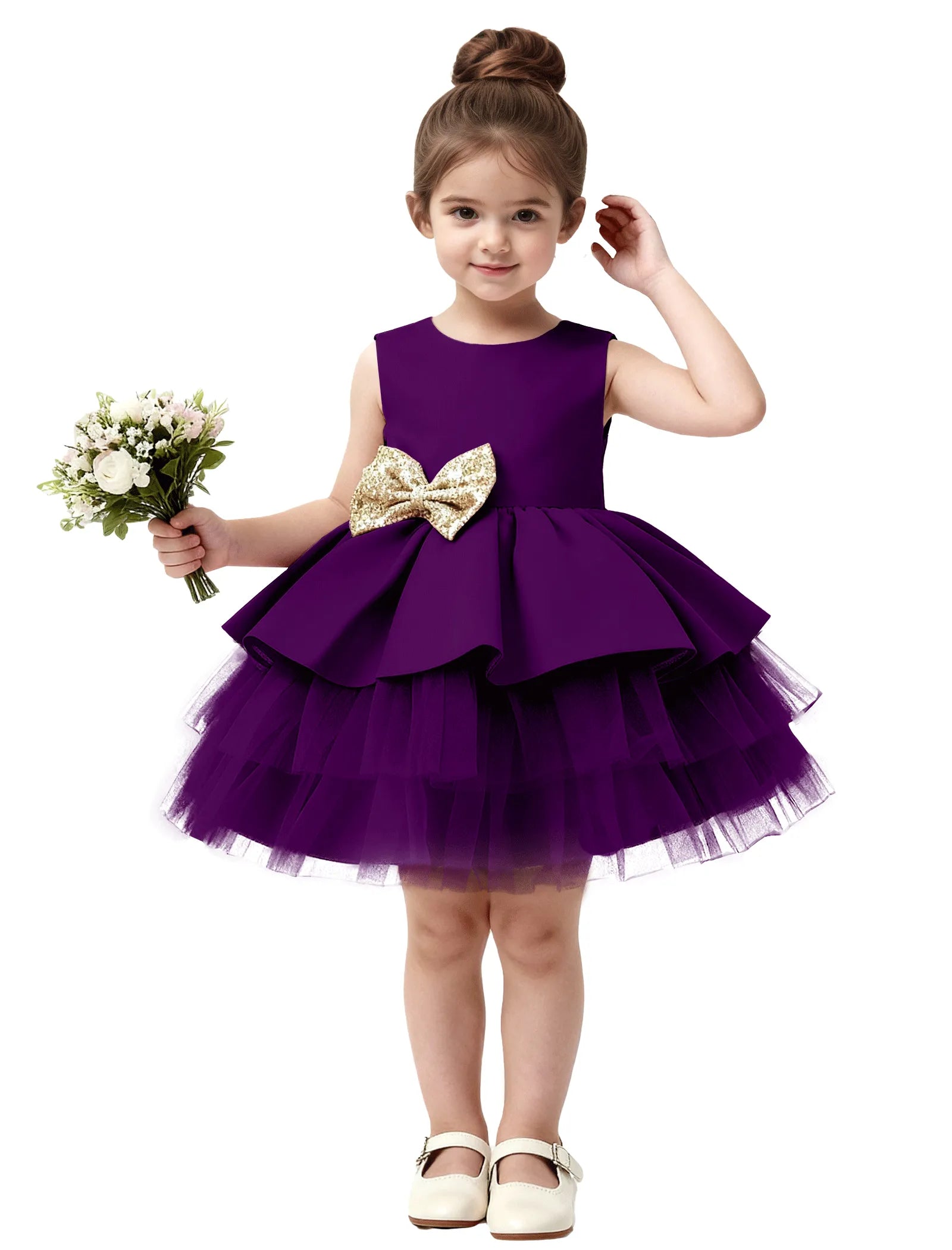 Vestido de princesa sin mangas de encaje