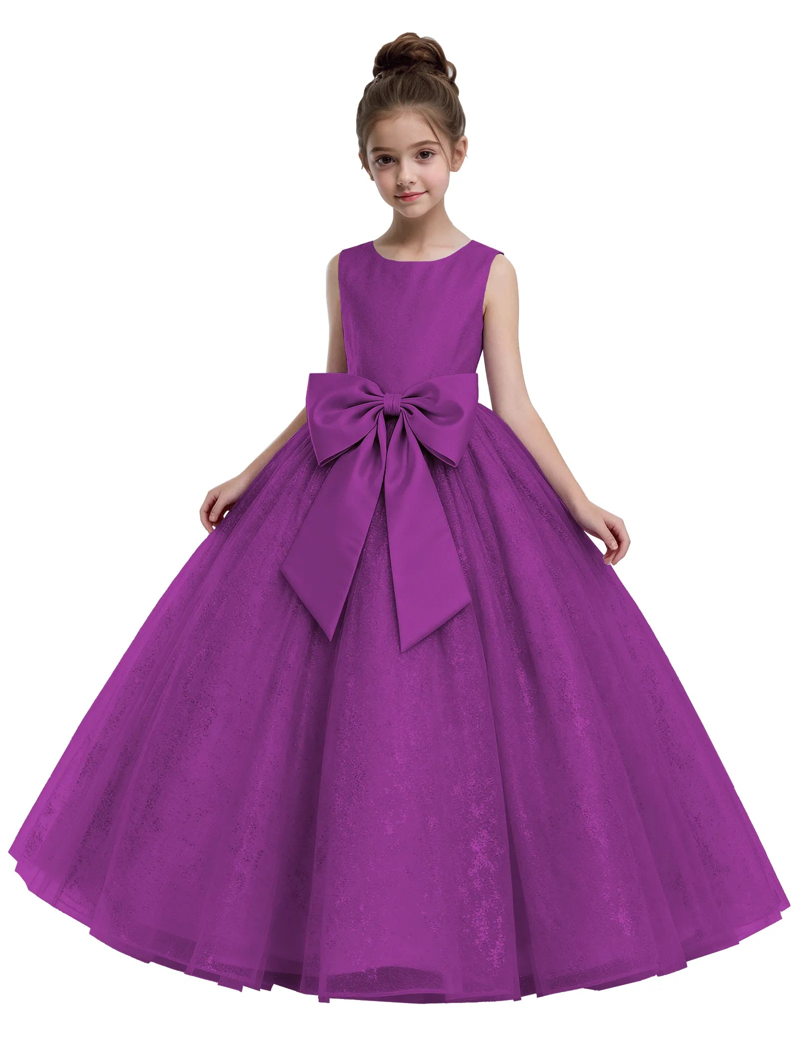 Fairy Dust Tulle Princess Gown With Satin Bow