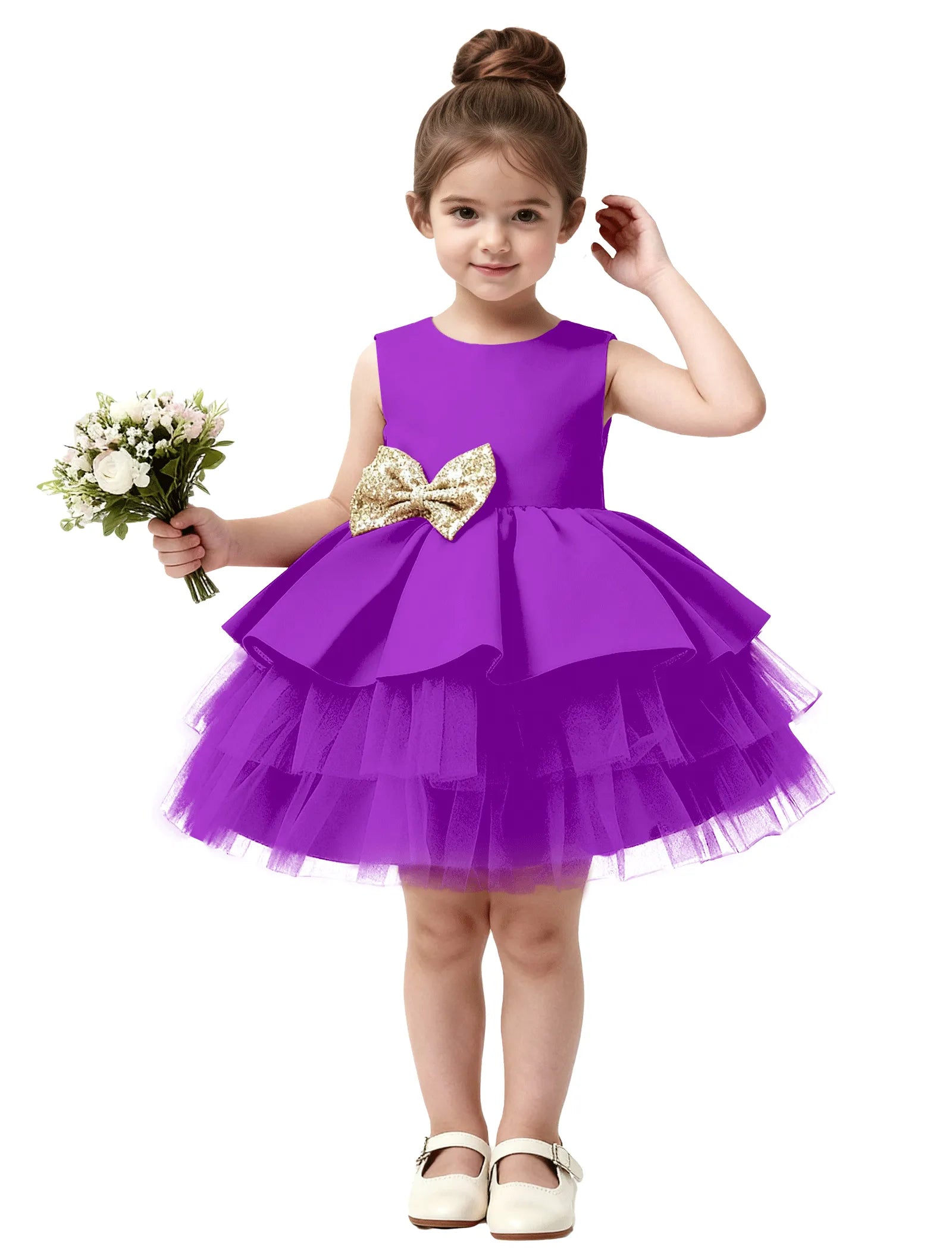 Vestido de princesa sin mangas de encaje