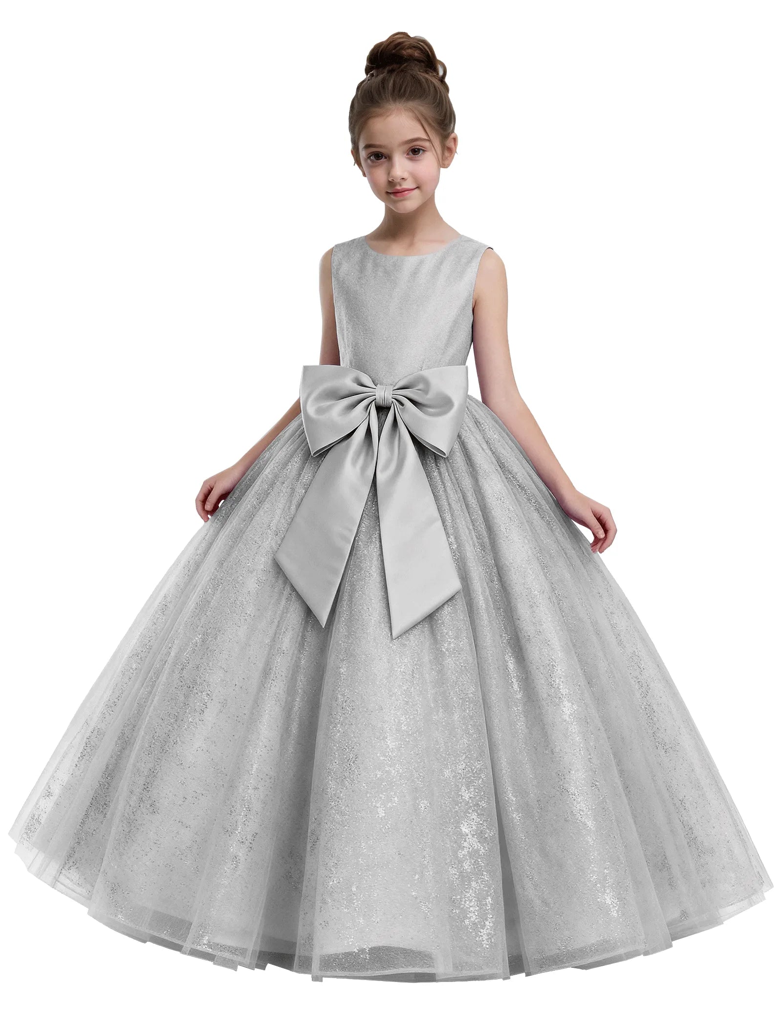 Fairy Dust Tulle Princess Gown With Satin Bow