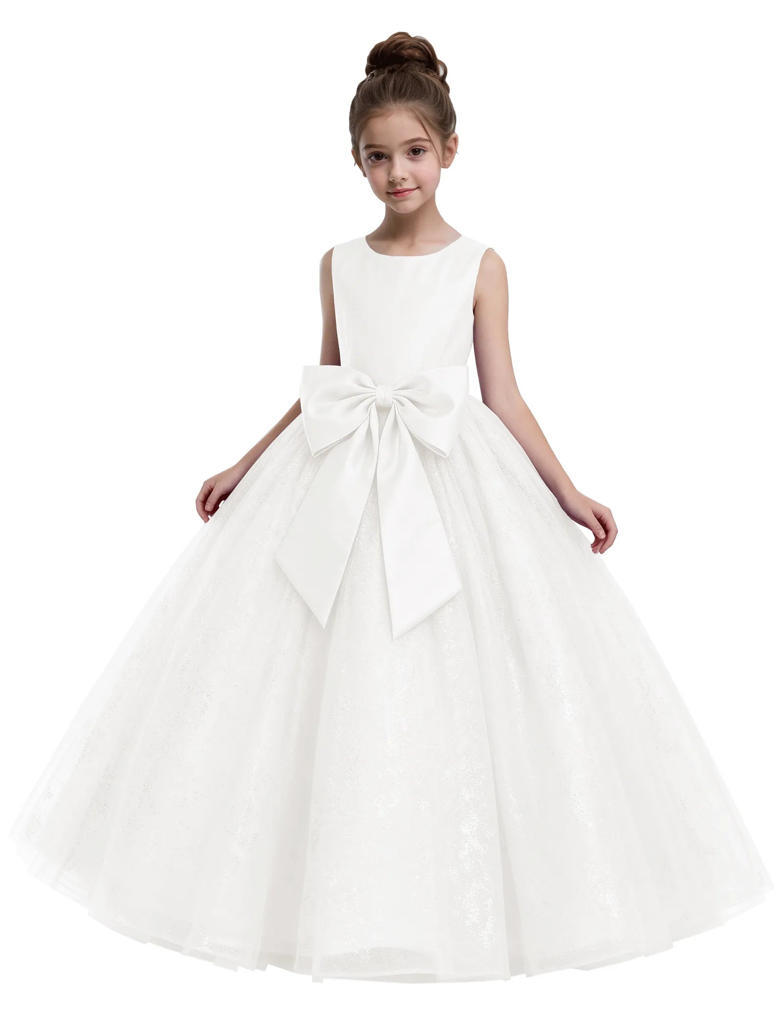 Fairy Dust Tulle Princess Gown With Satin Bow