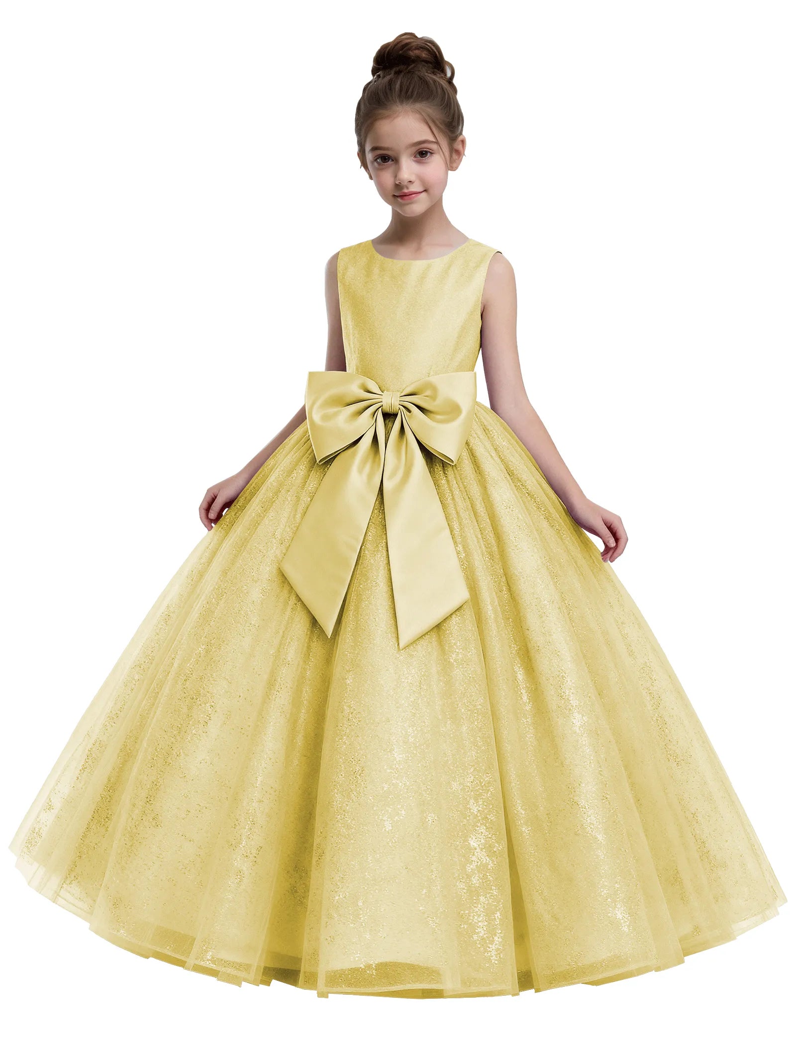 Fairy Dust Tulle Princess Gown With Satin Bow