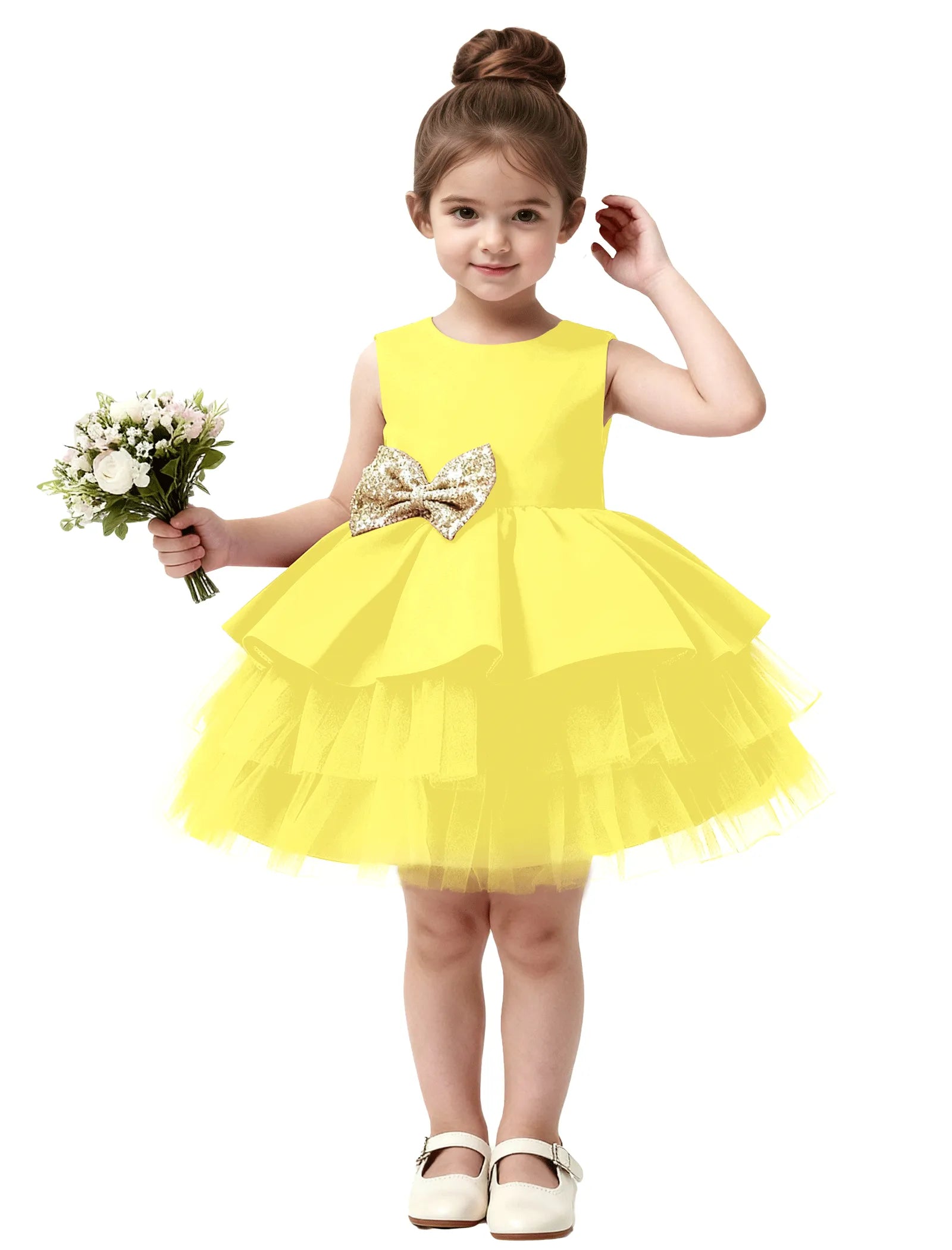 Vestido de princesa sin mangas de encaje