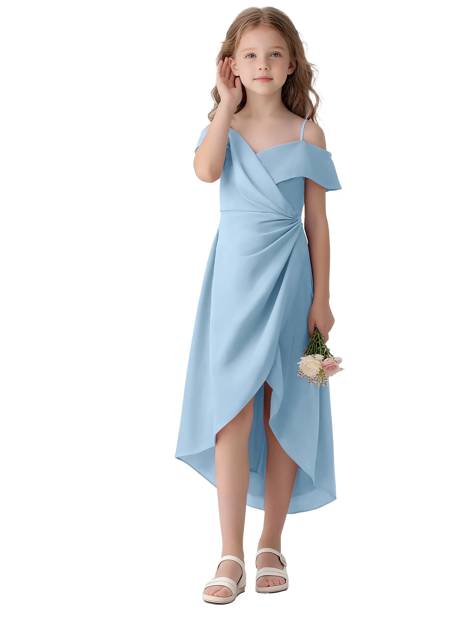 Aurelia Flutter Shoulder Party Dress