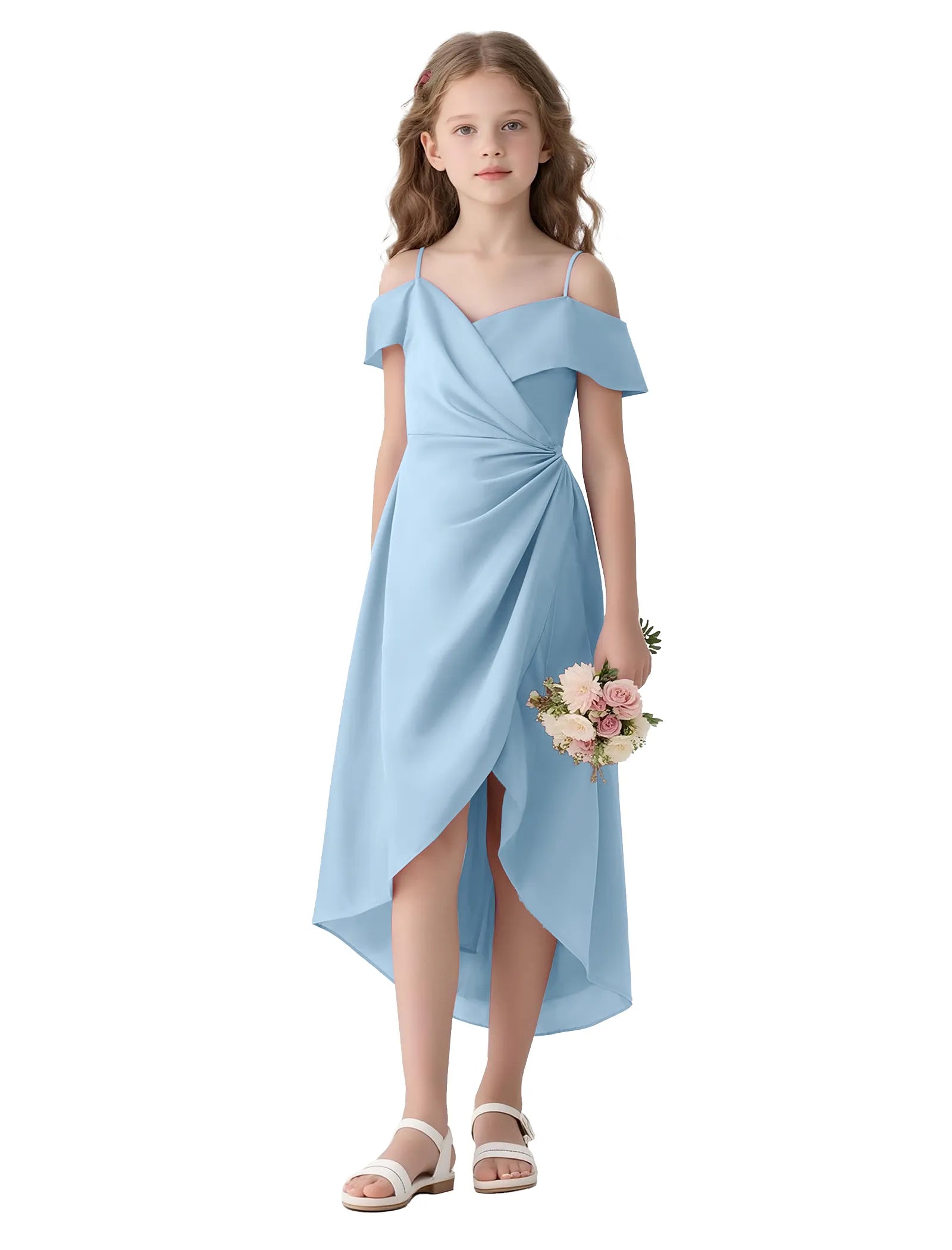 Aurelia Flutter Shoulder Party Dress