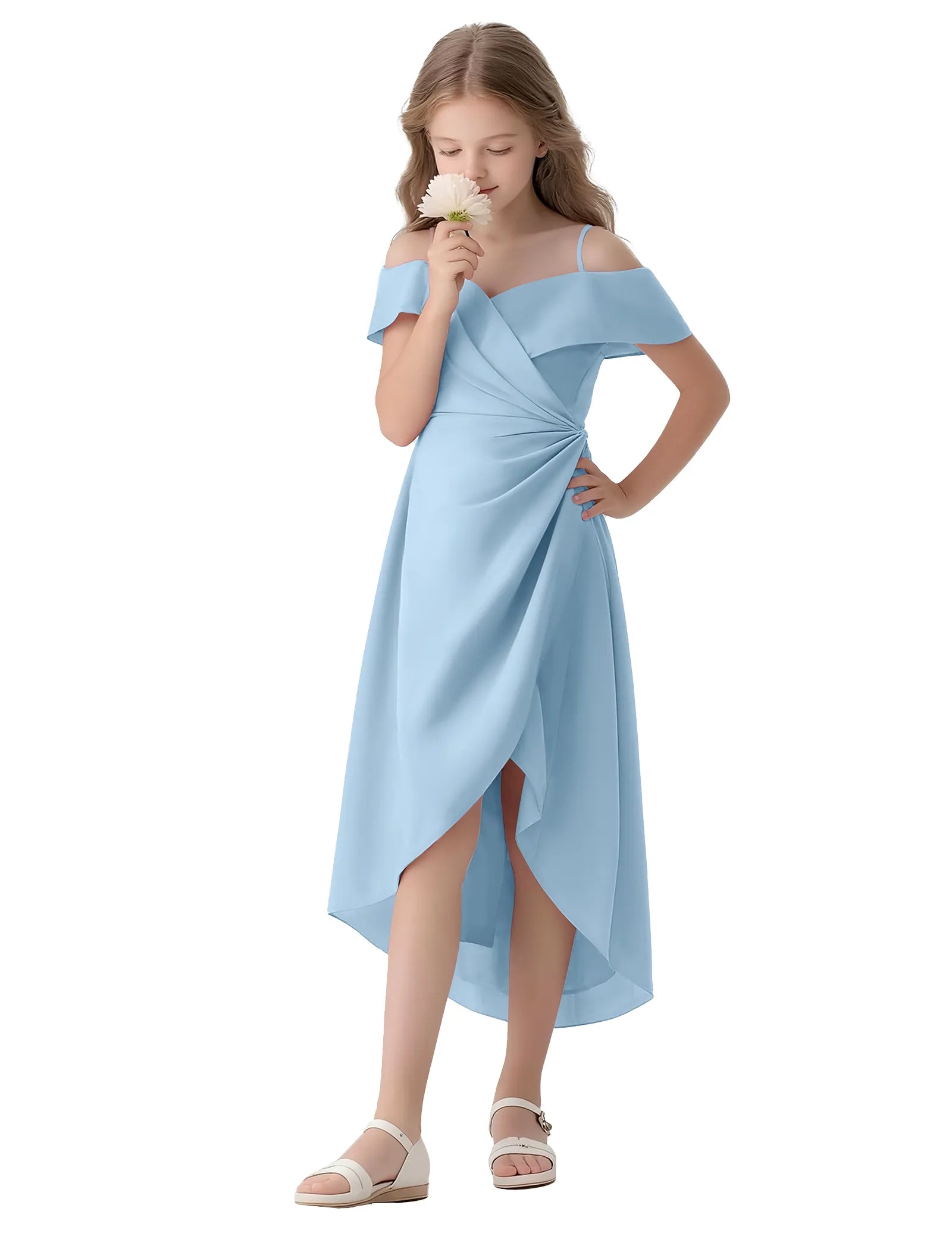 Aurelia Flutter Shoulder Party Dress