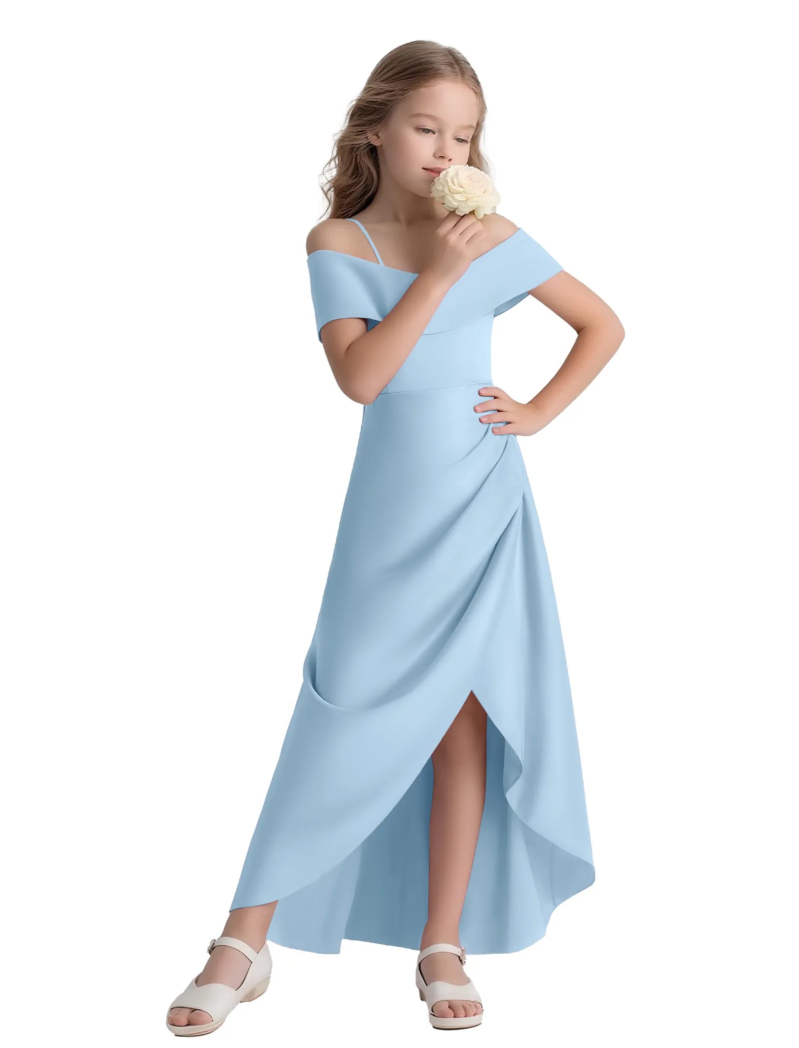 Spitzenkleid mit schulterfreiem Design