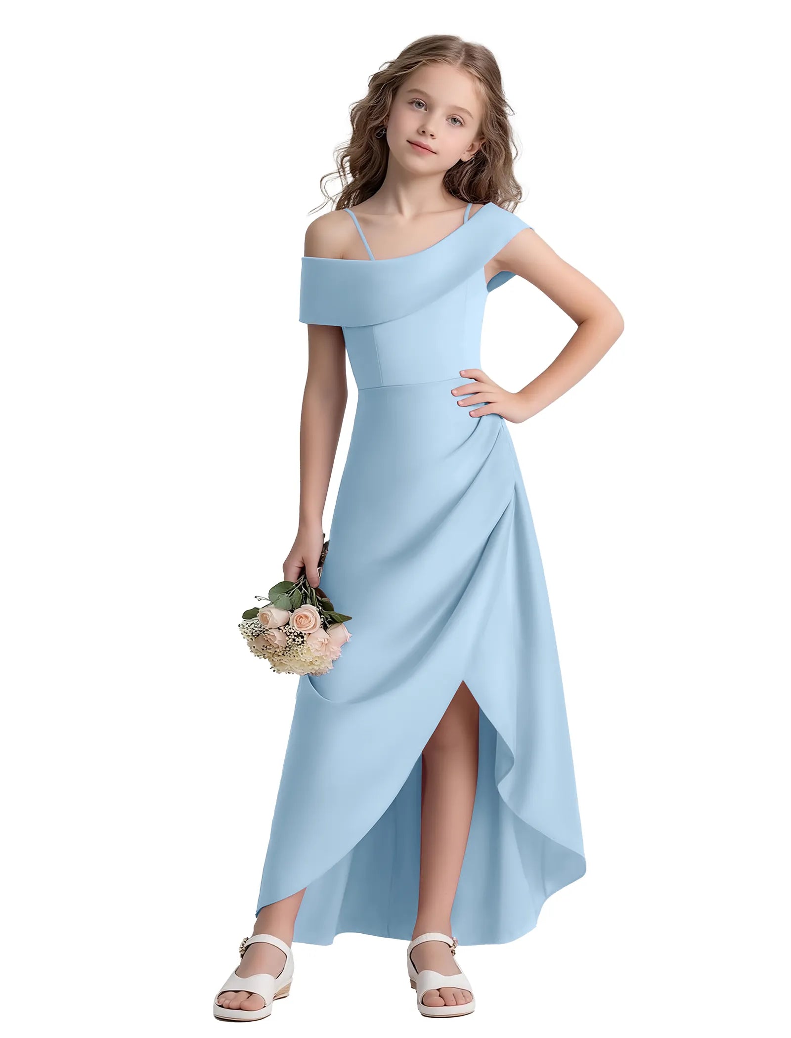 Spitzenkleid mit schulterfreiem Design