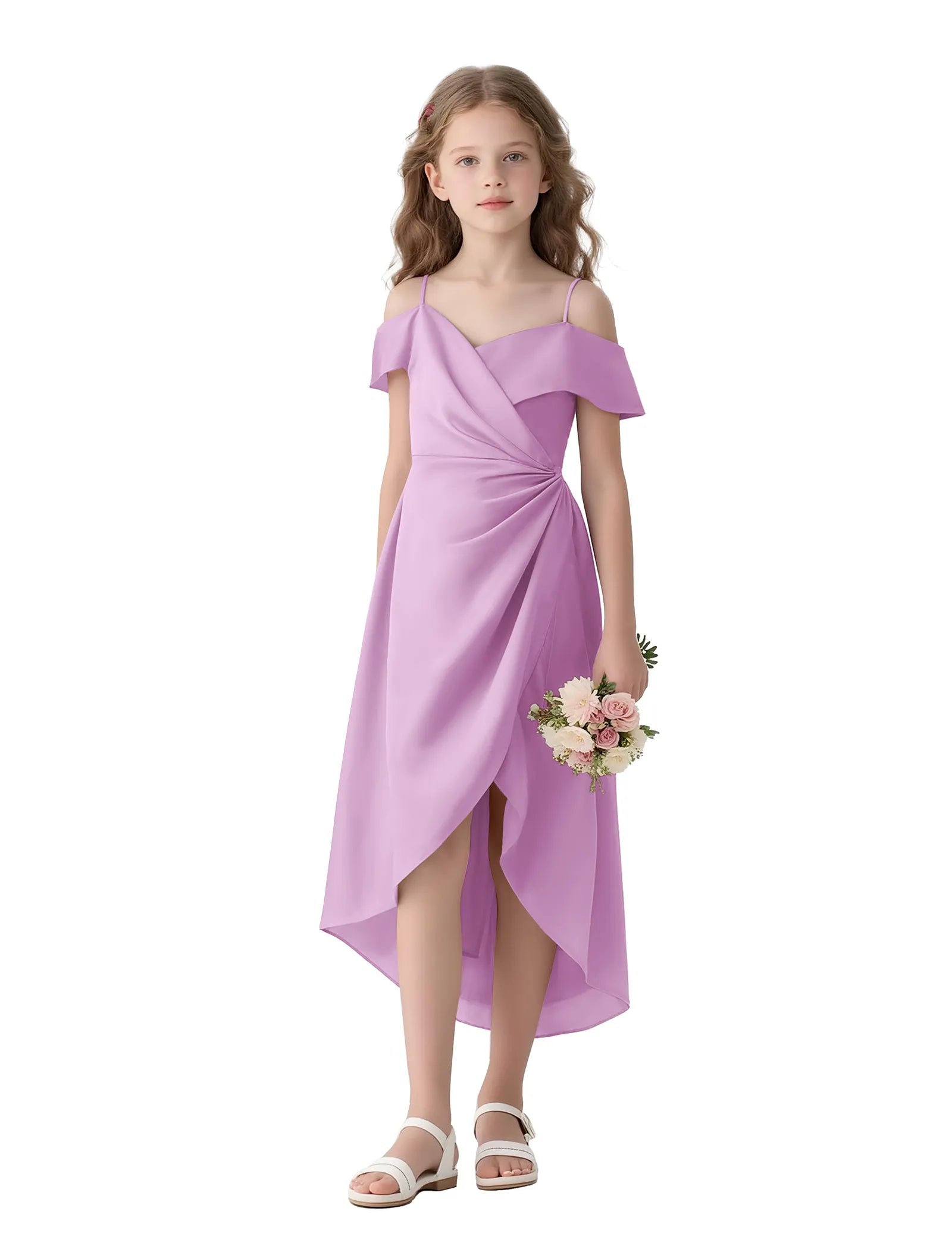 Aurelia Flutter Shoulder Party Dress