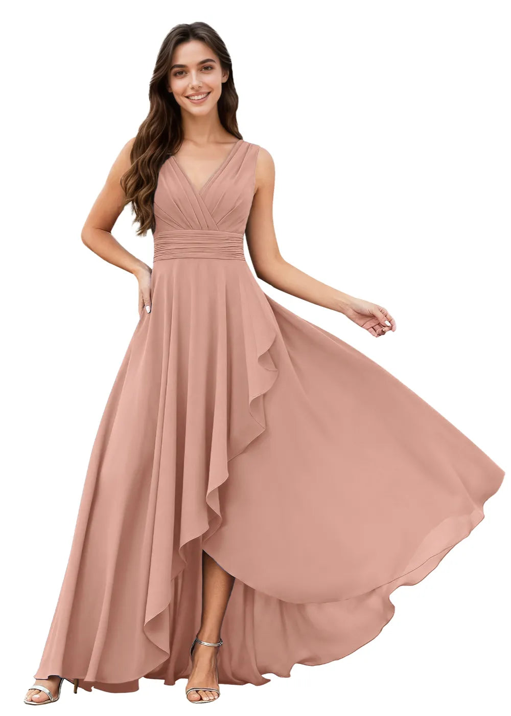 Elowen A-Line Chiffon Maxi Dress