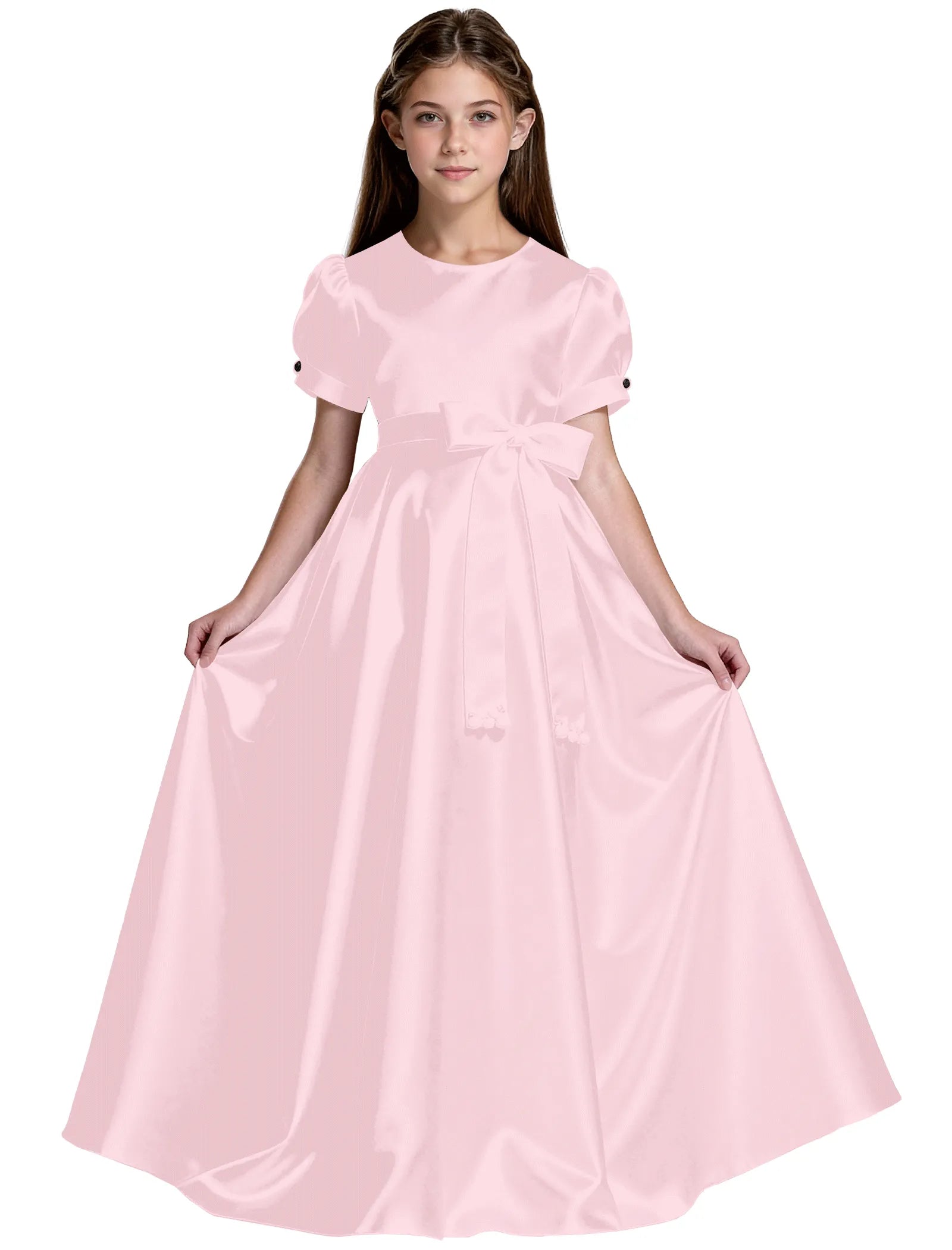 Princess-Inspired Satin Gown for Special Occasions